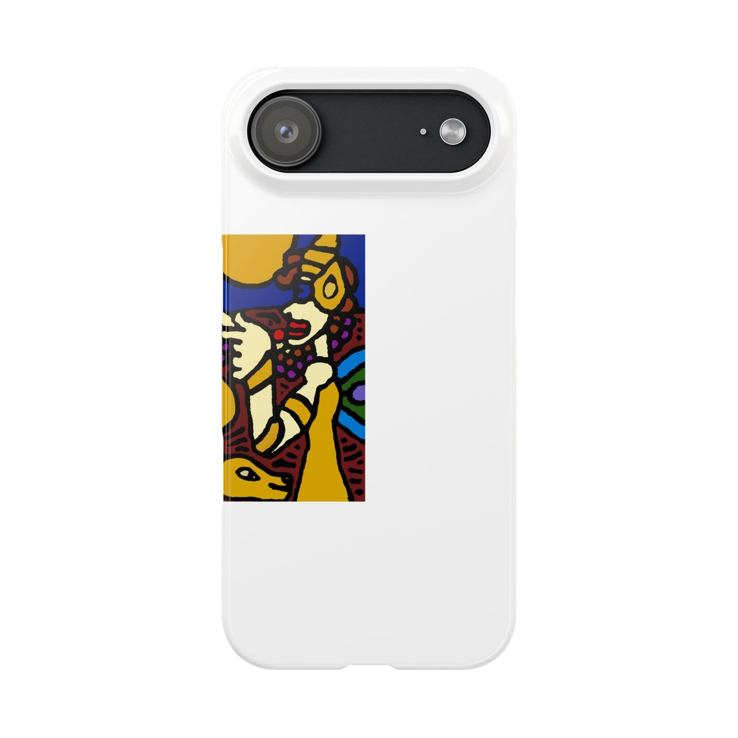 The golden snake being blessed by the fairy Slim Phone Case