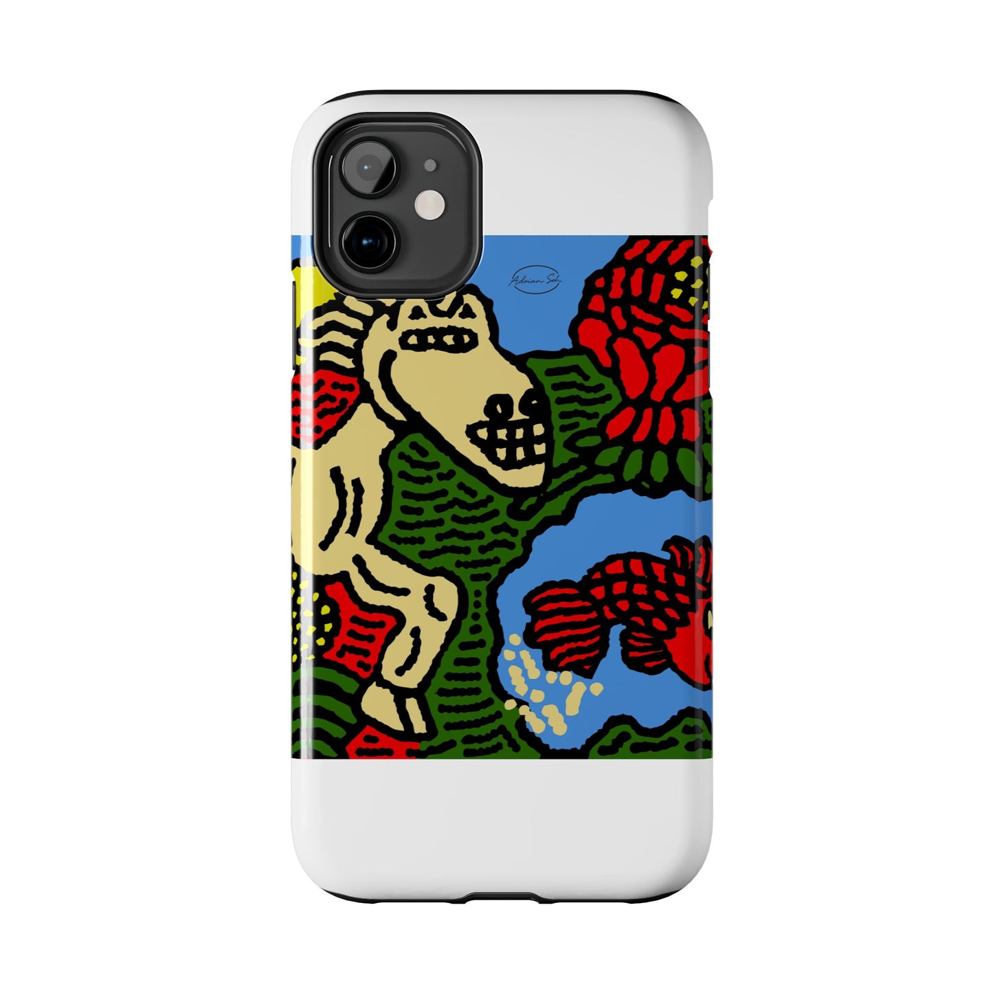 Galloping carefree through life Tough Phone Case