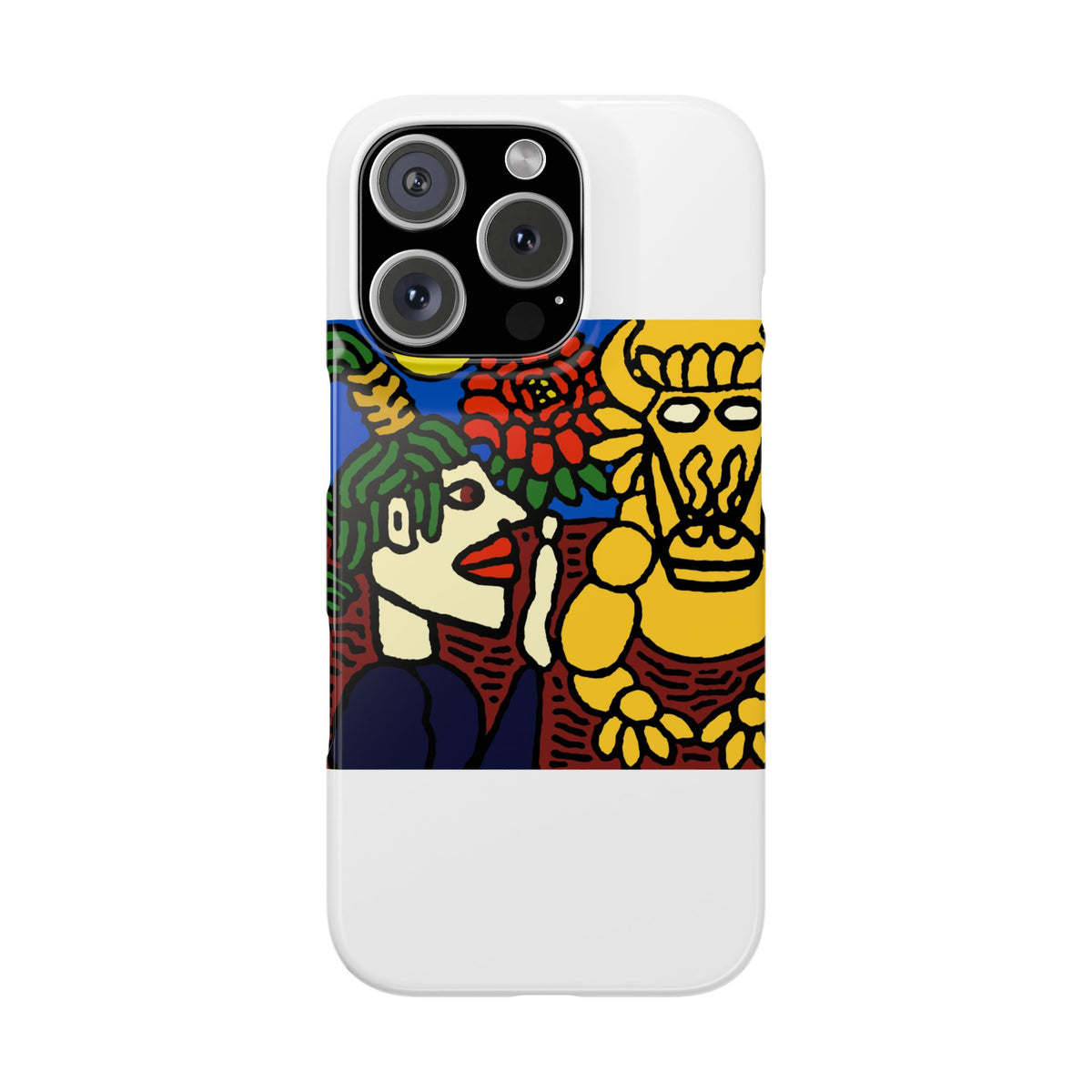 The warrior hailing the mighty golden dragon Slim Phone Case