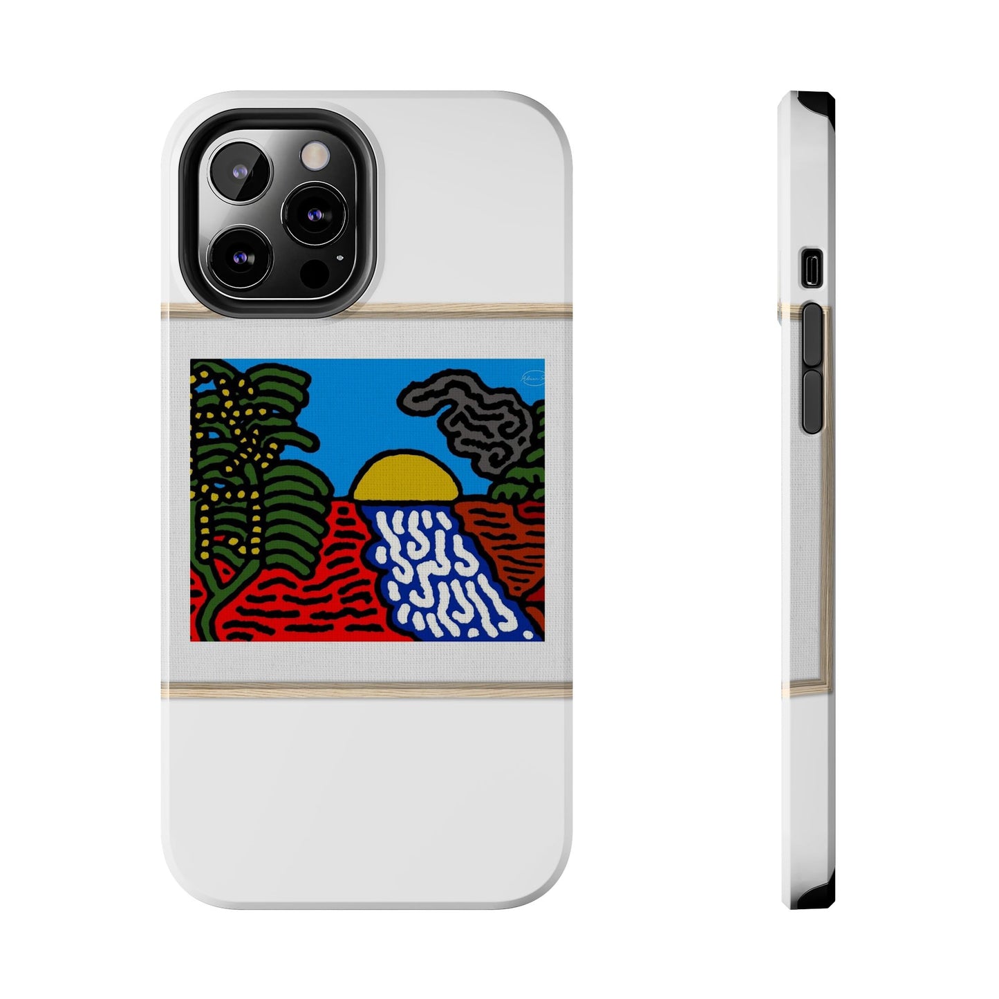 The river that joins the Australian wattle and Lebanese cedar tree in friendship Tough Phone Case