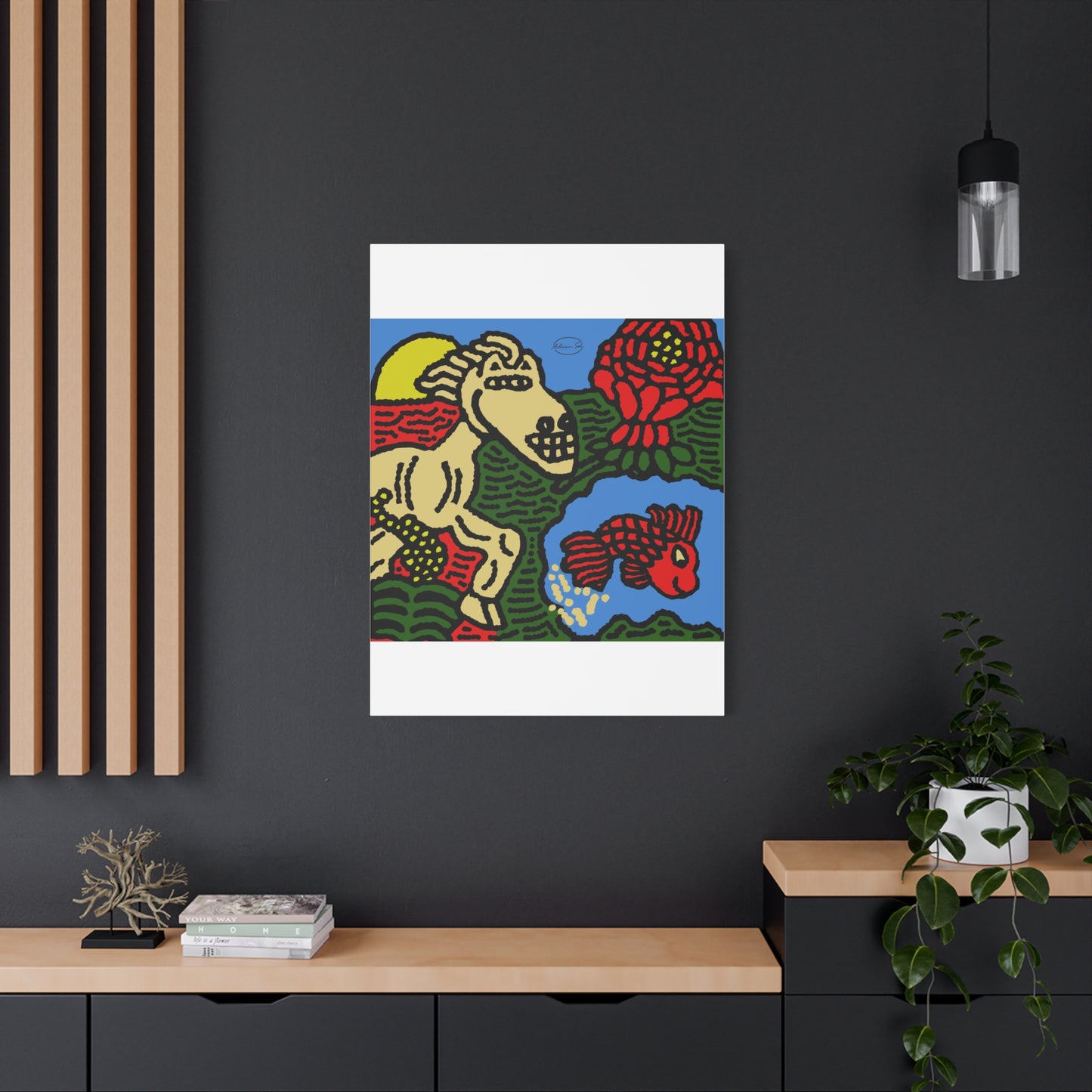 Galloping carefree through life Canvas (Large)