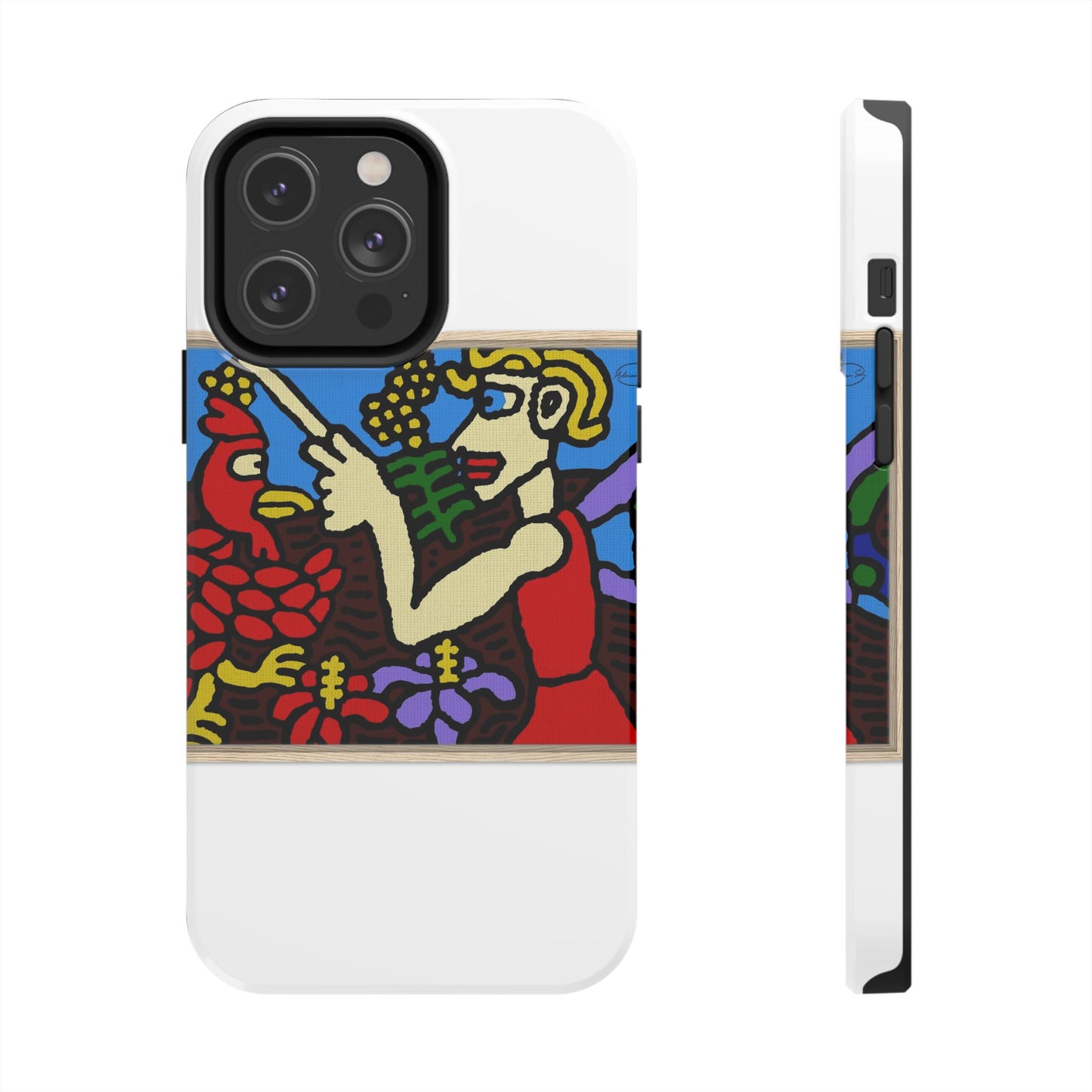 The hen gaining a blessing from a fairy Tough Phone Case