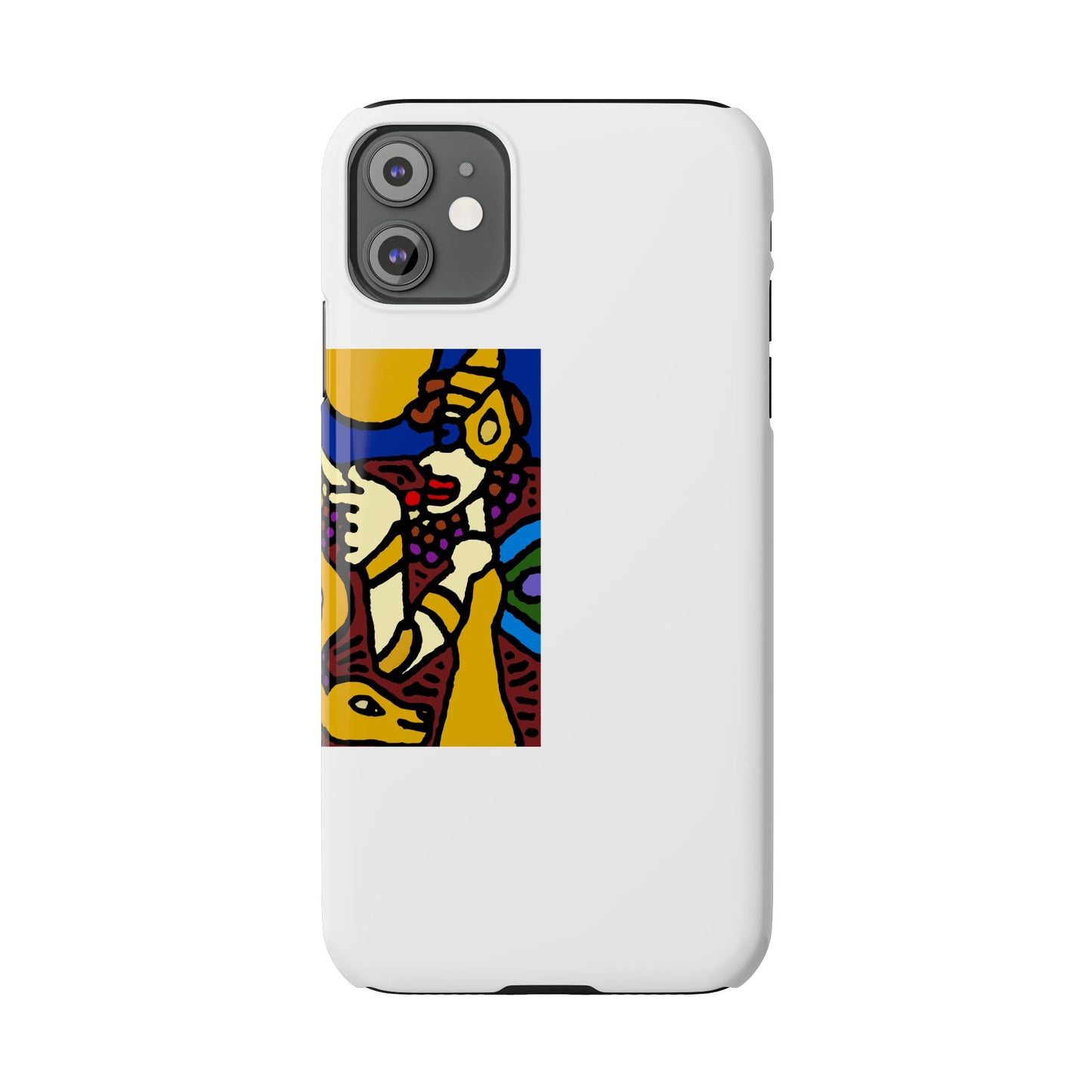 The golden snake being blessed by the fairy Slim Phone Case