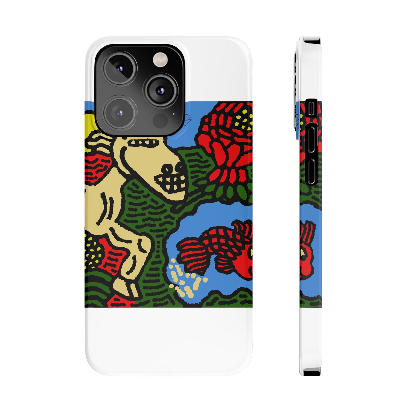 Galloping carefree through life Slim Phone Case