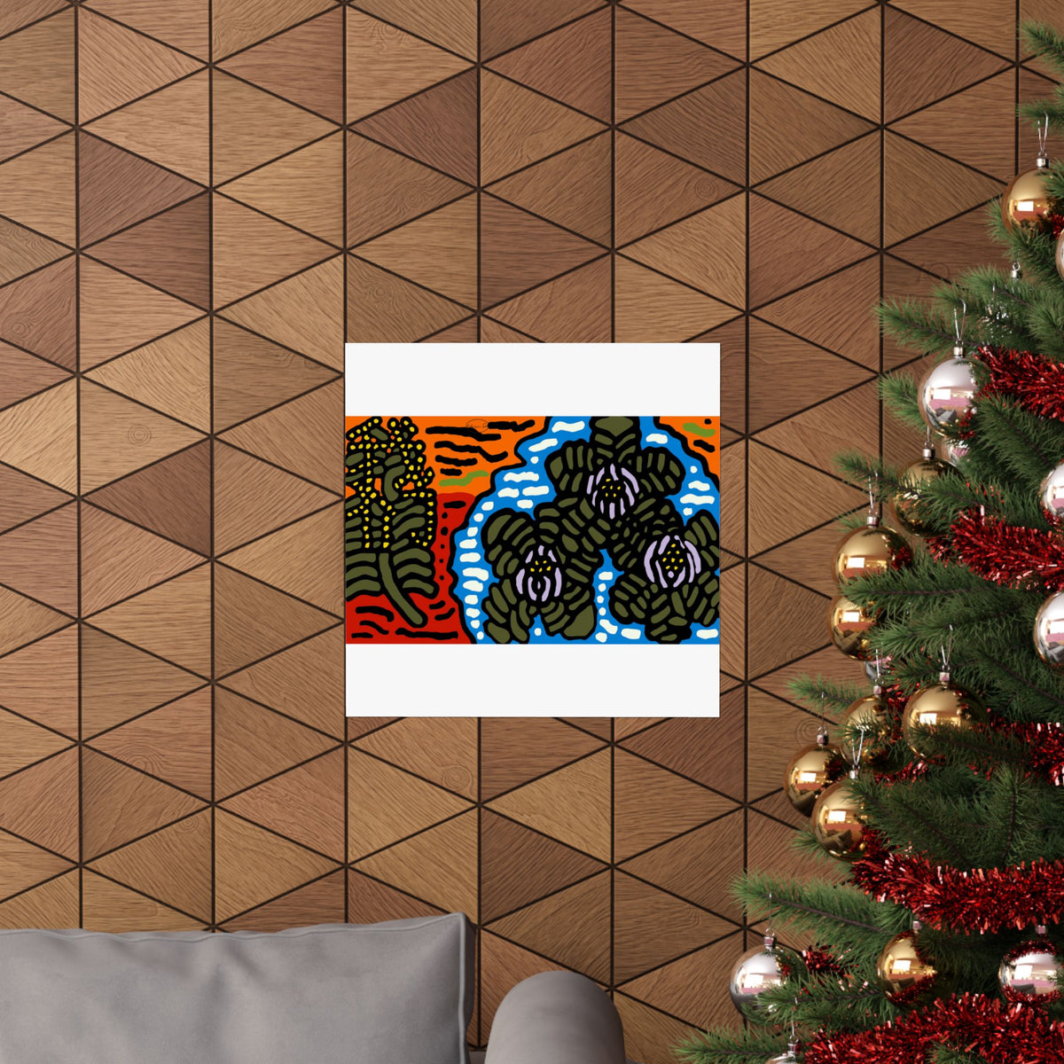 The Sri Lankan water lilies meets the Australian wattle Matte Poster Horizontal (Small)