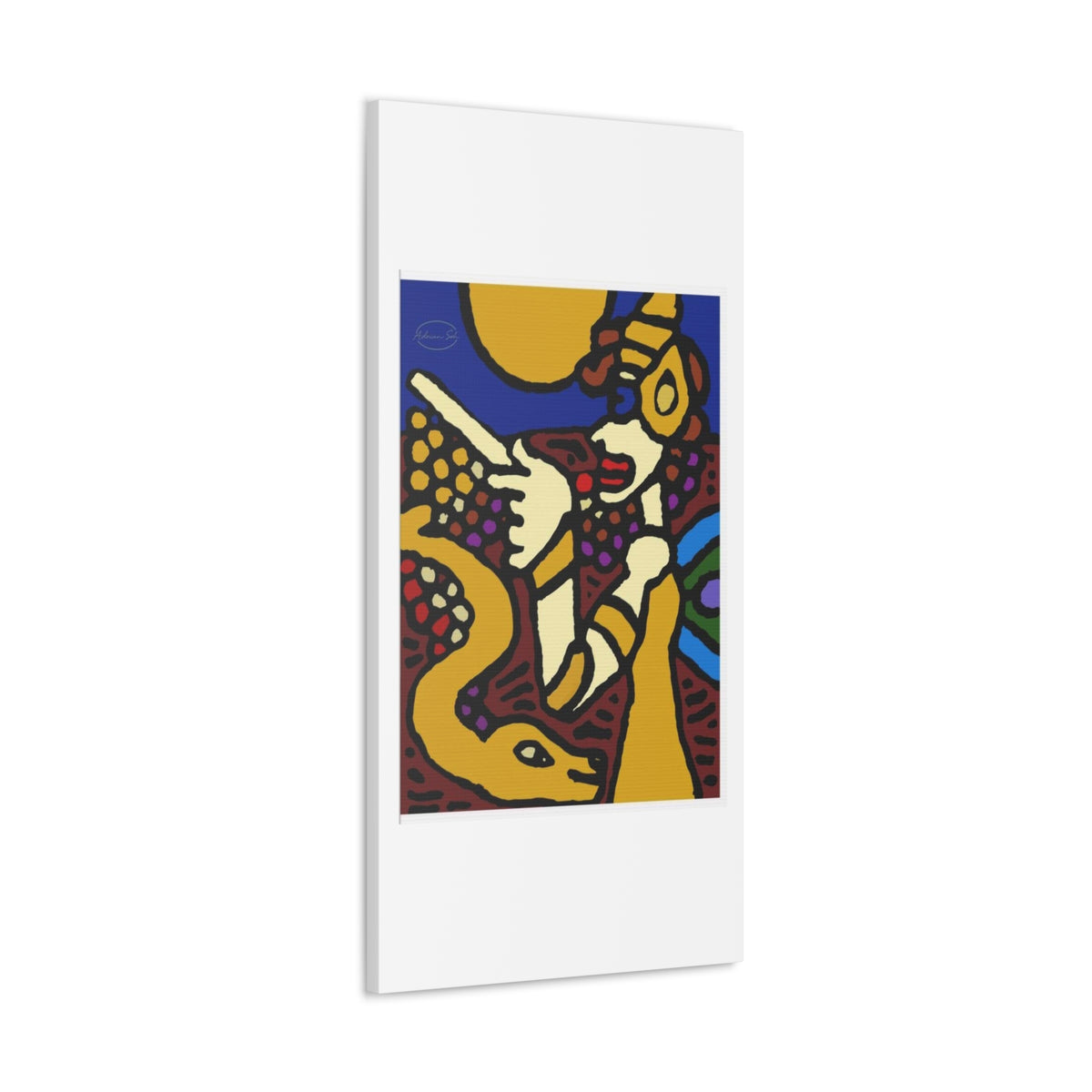 The golden snake being blessed by the fairy Canvas (Large)