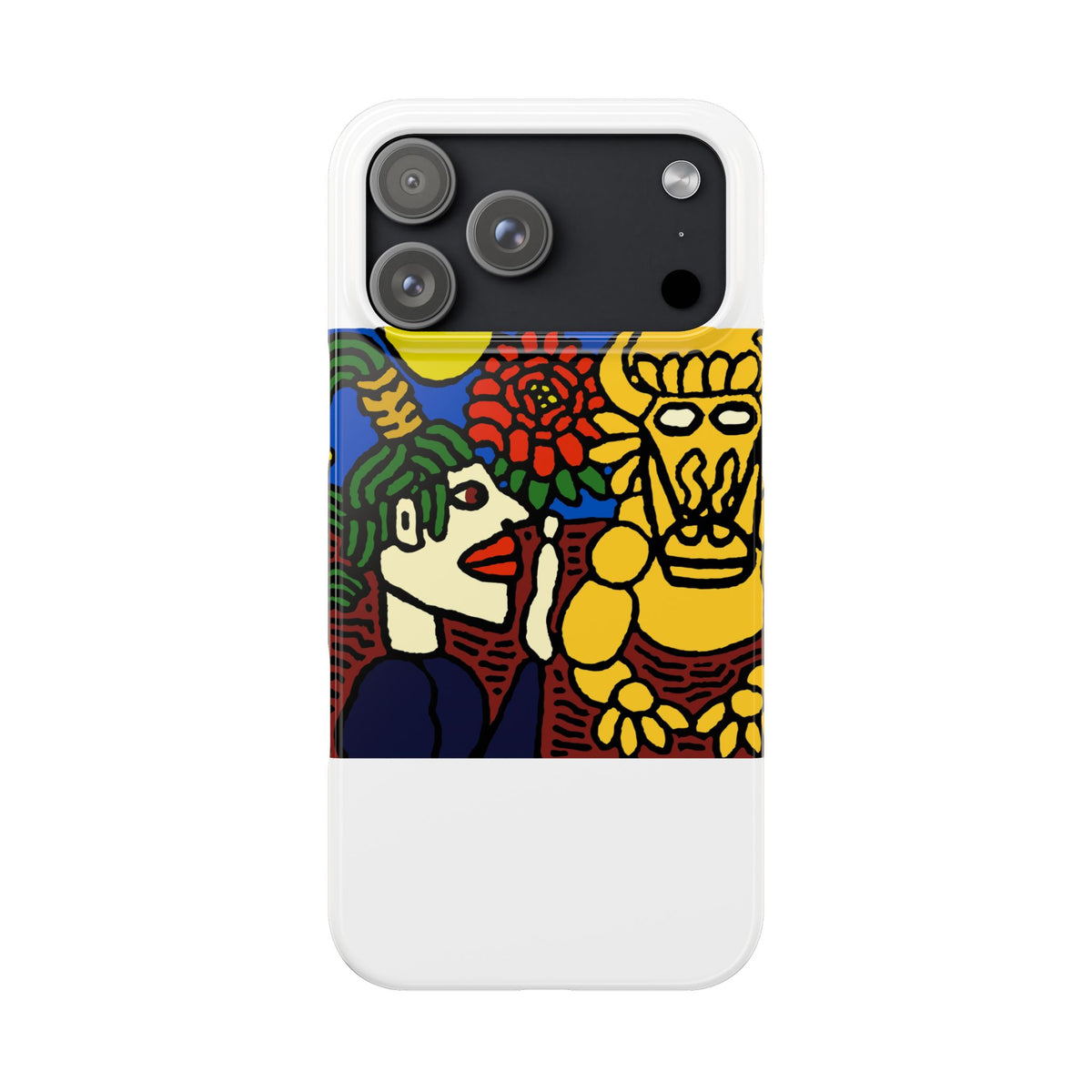 The warrior hailing the mighty golden dragon Slim Phone Case