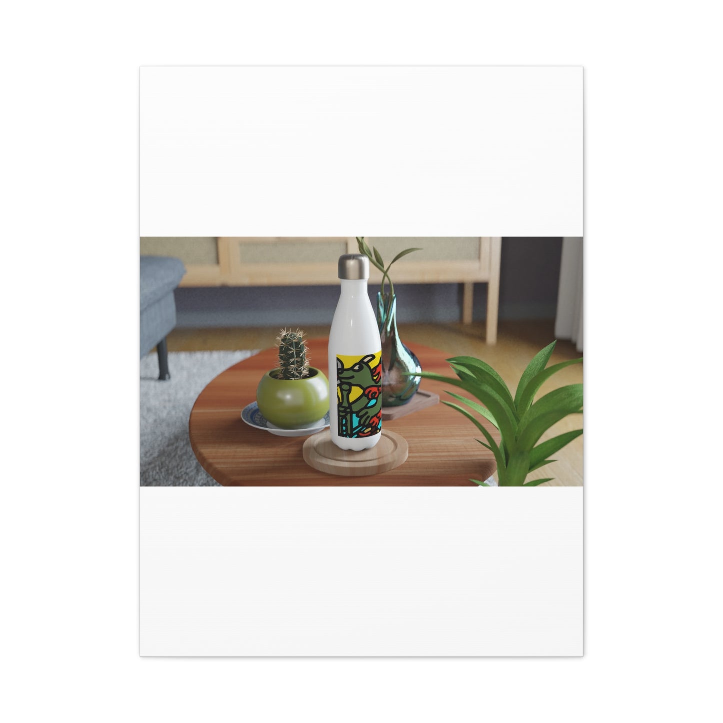Two dragons enjoying a feast together Canvas (Large)