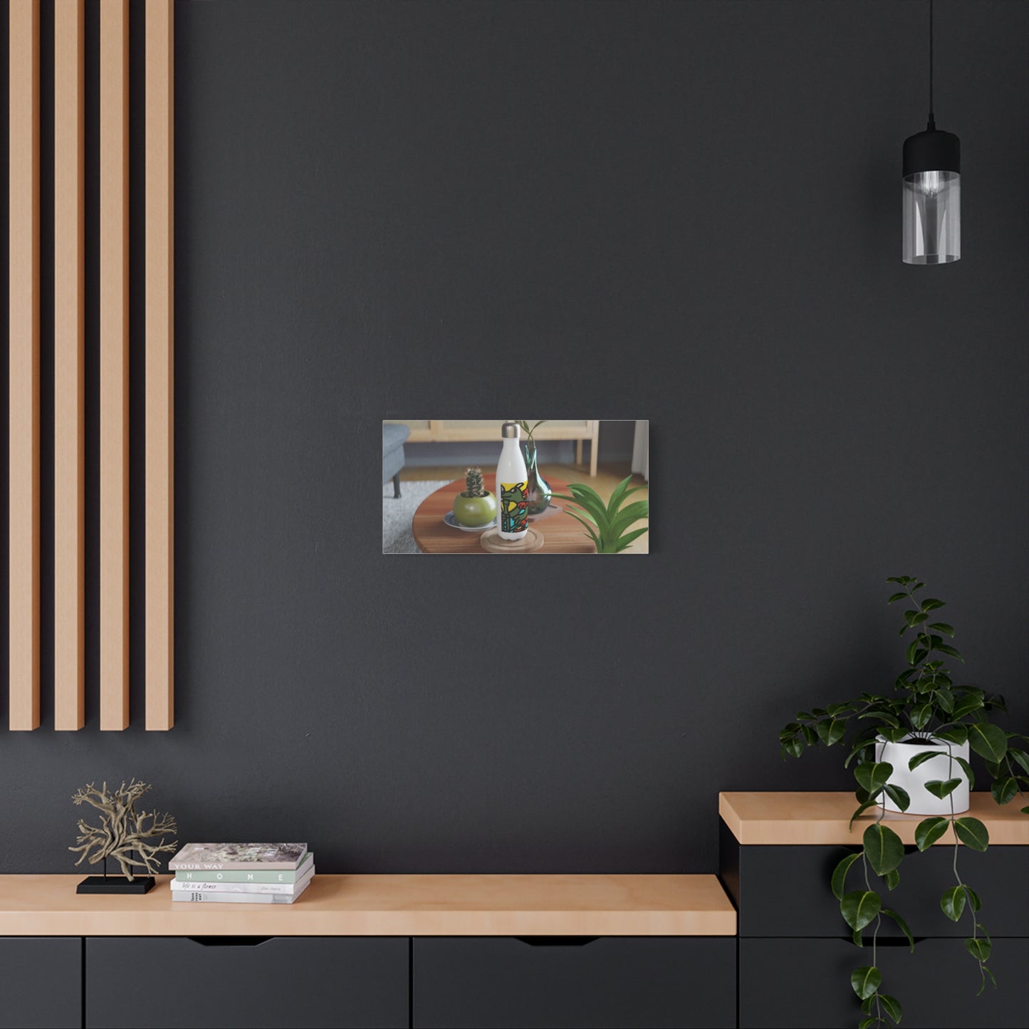 Two dragons enjoying a feast together Canvas (Large)