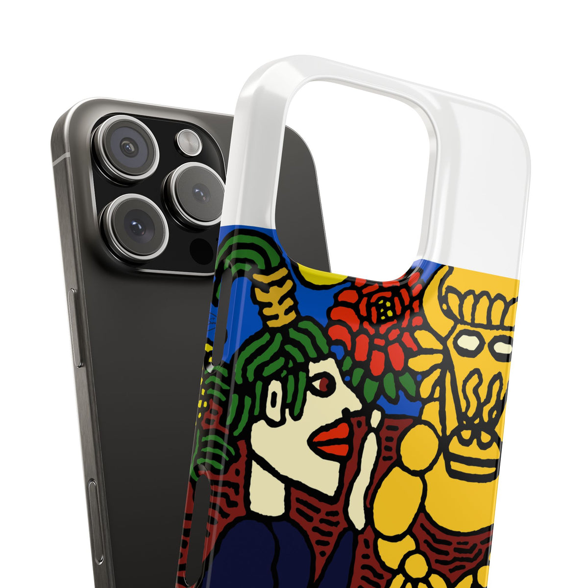 The warrior hailing the mighty golden dragon Slim Phone Case