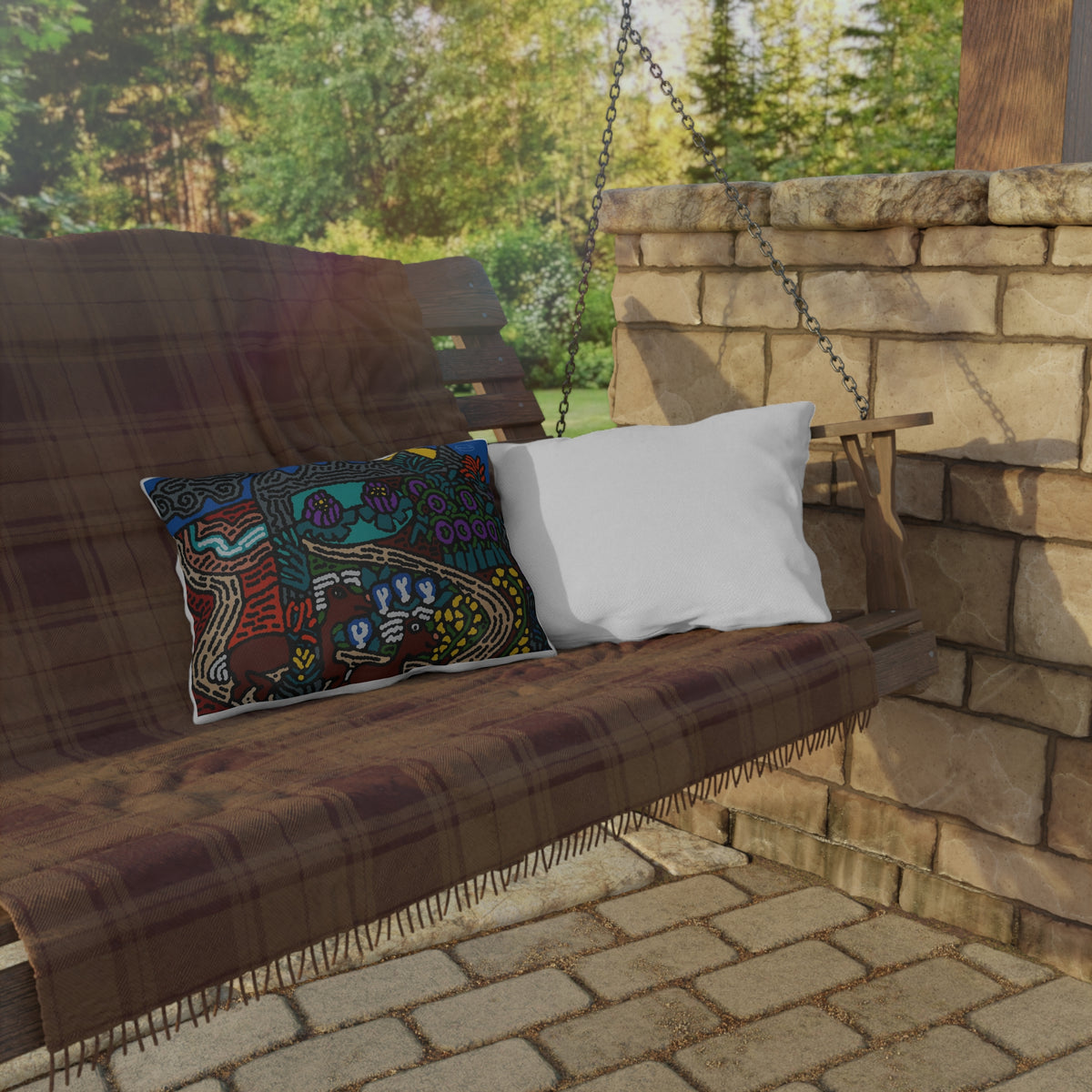 Going to the valley of hope and prosperity — Outdoor Pillow