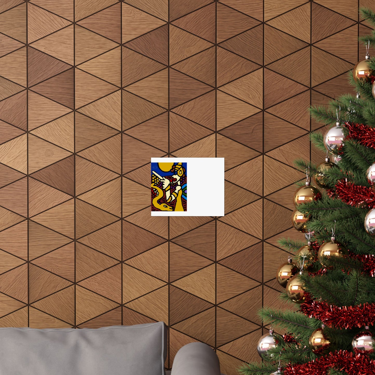 The golden snake being blessed by the fairy Matte Poster Horizontal (Small)
