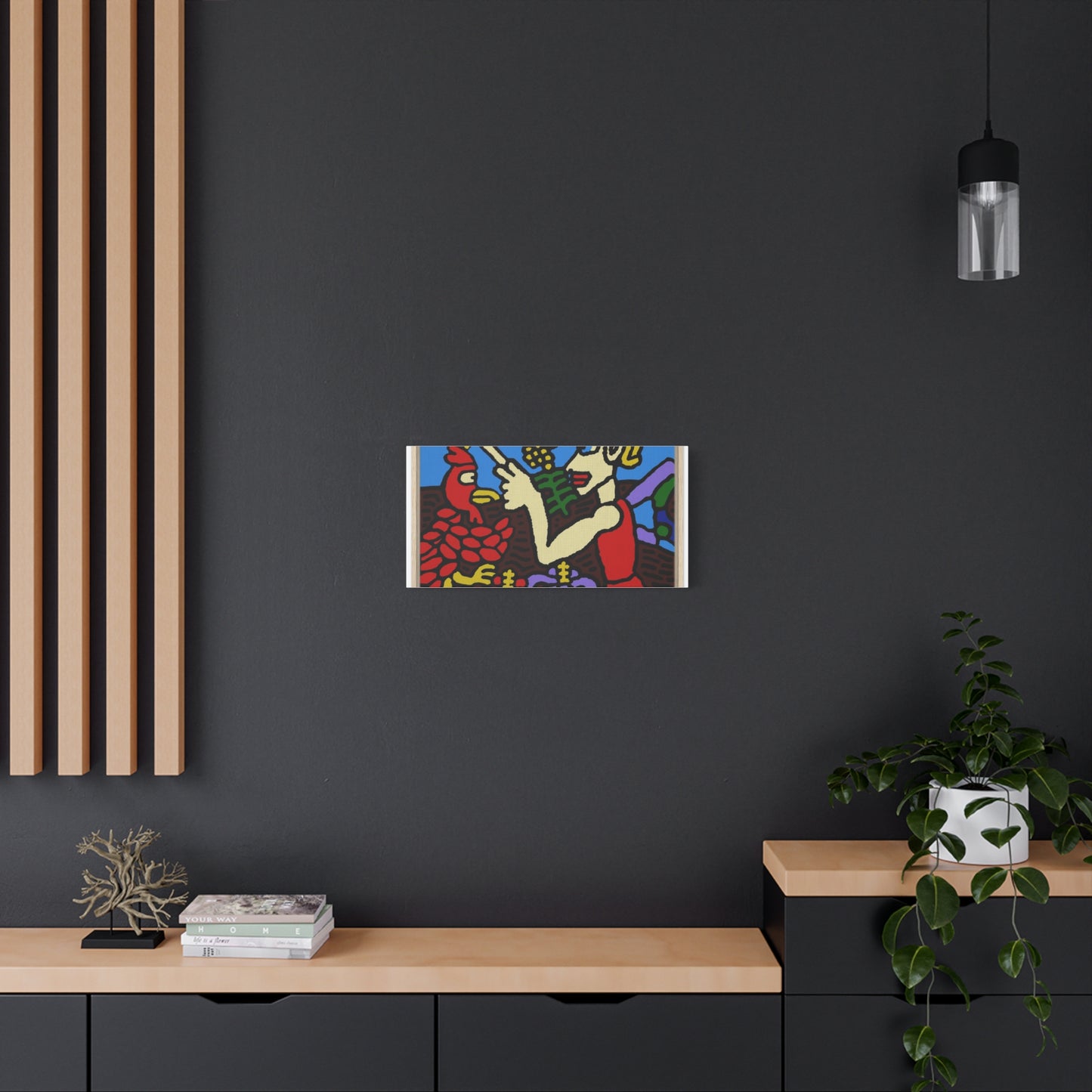 The hen gaining a blessing from a fairy Canvas (Large)