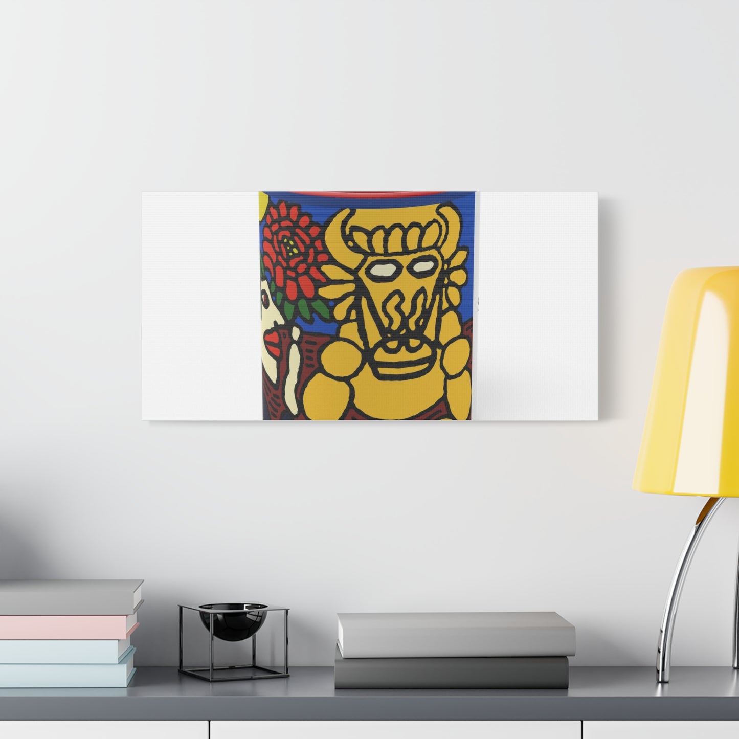 The warrior hailing the mighty golden dragon Canvas (Large)