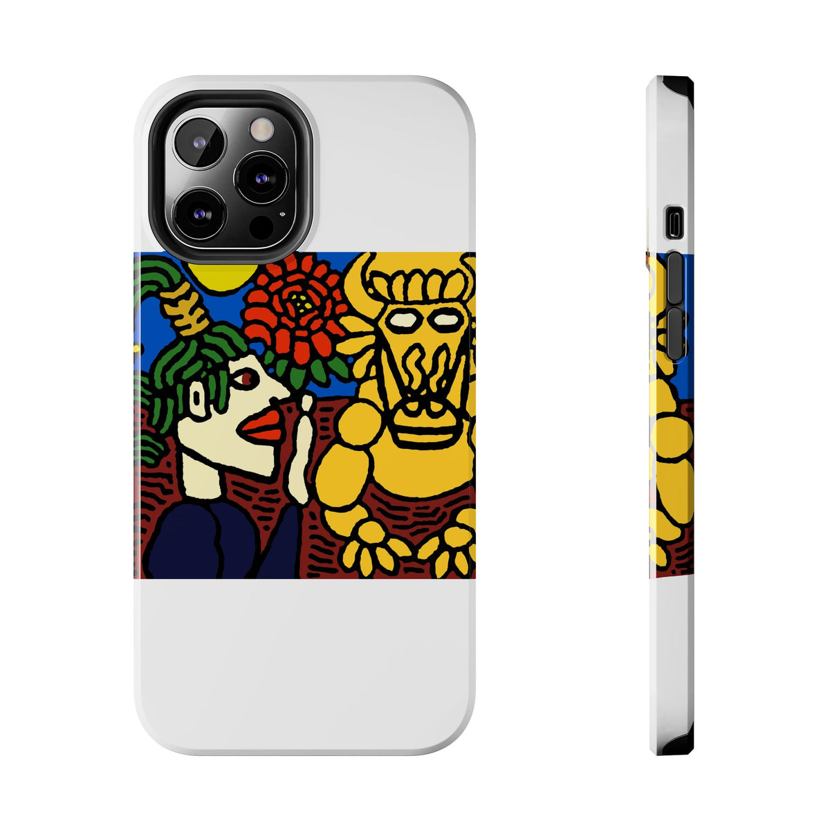 The warrior hailing the mighty golden dragon Tough Phone Case