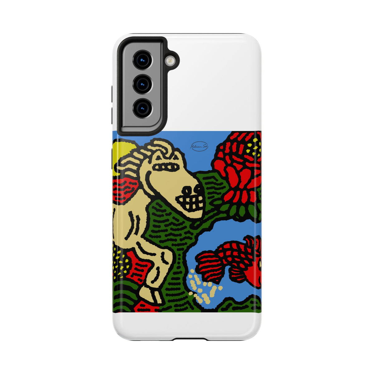 Galloping carefree through life Tough Phone Case
