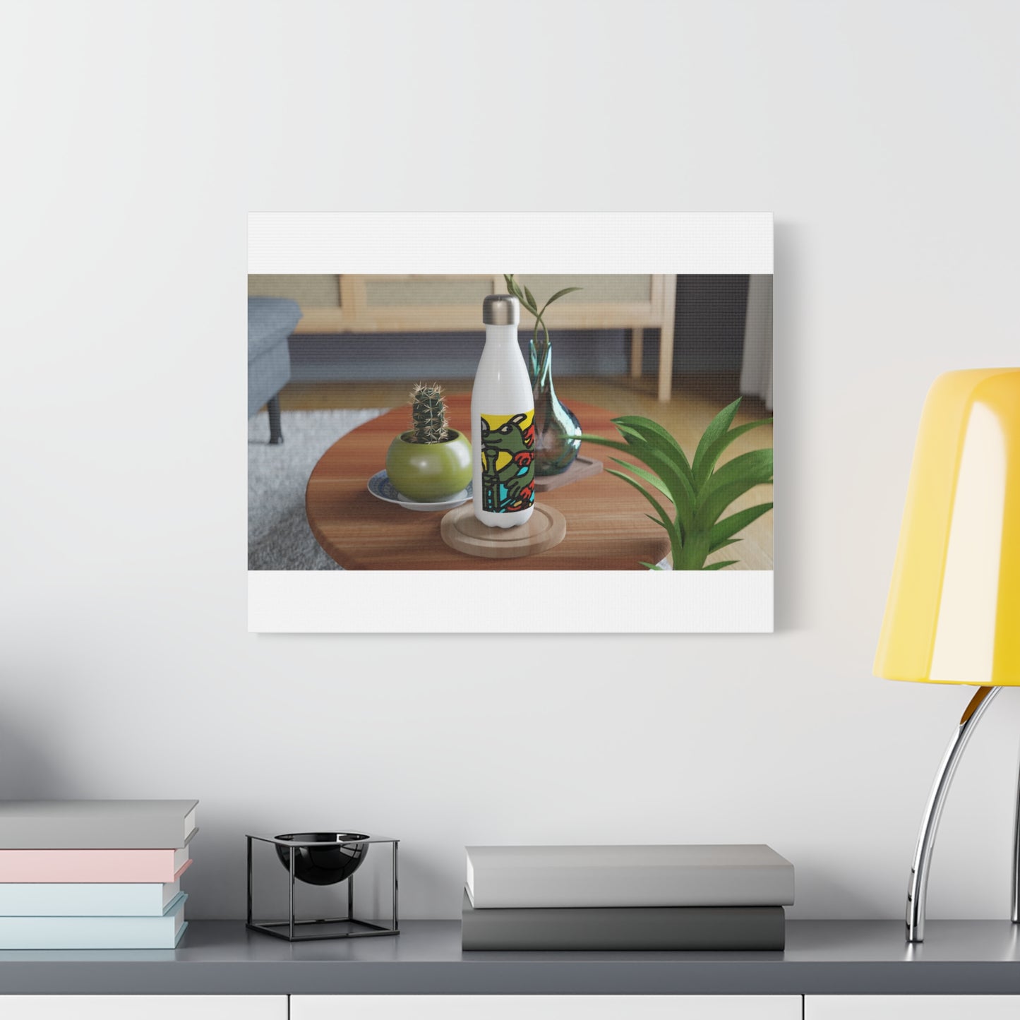 Two dragons enjoying a feast together Canvas (Large)