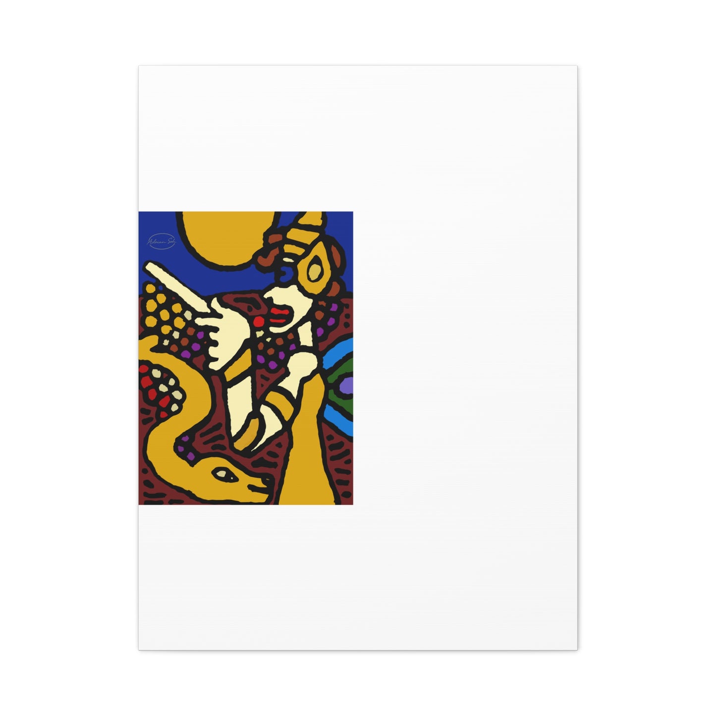 The golden snake being blessed by the fairy Canvas (Large)