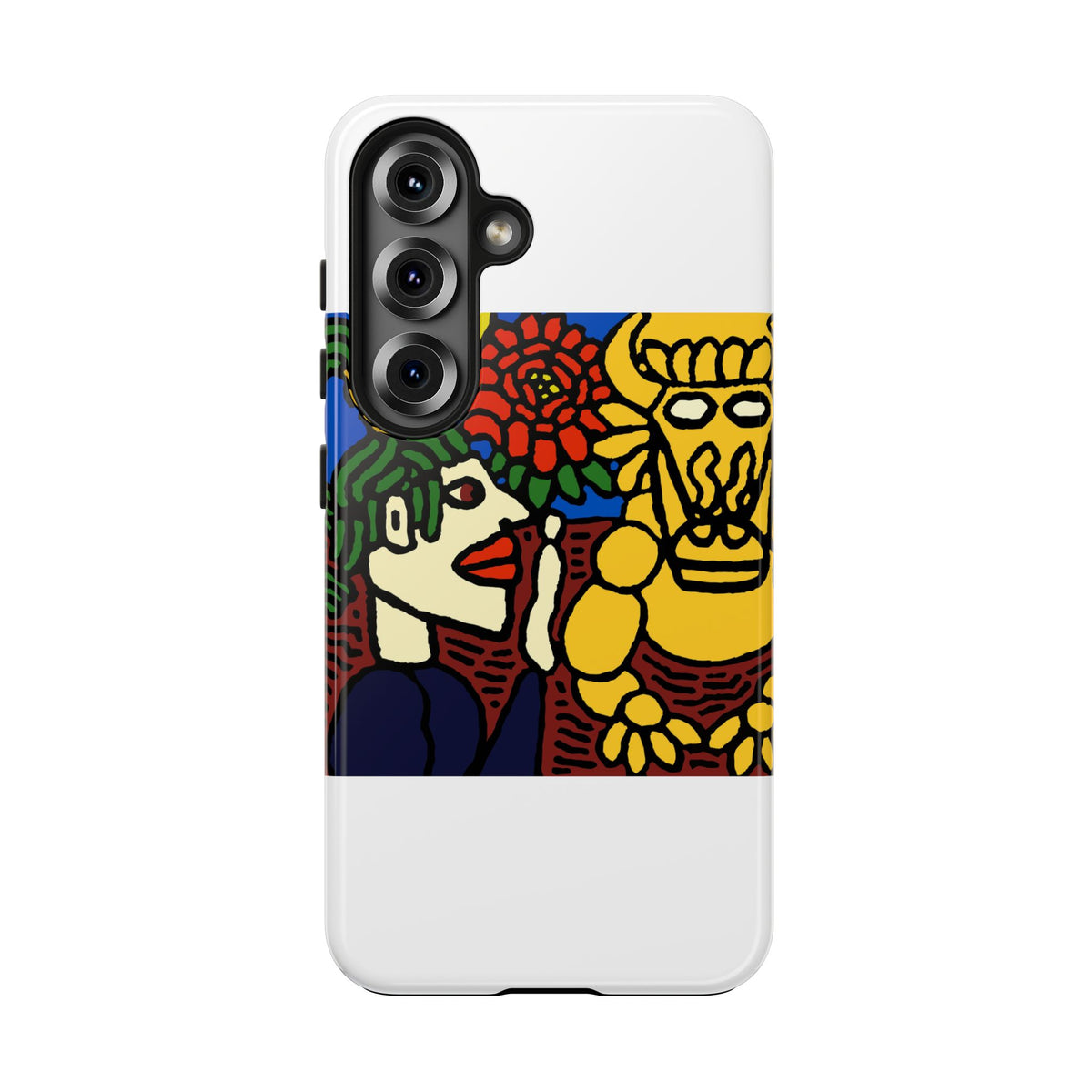 The warrior hailing the mighty golden dragon Tough Phone Case