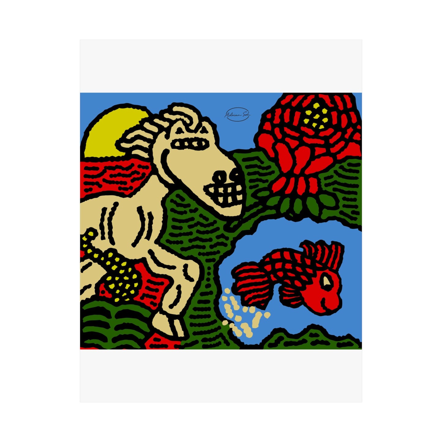 Galloping carefree through life Matte Poster Vertical (Large)