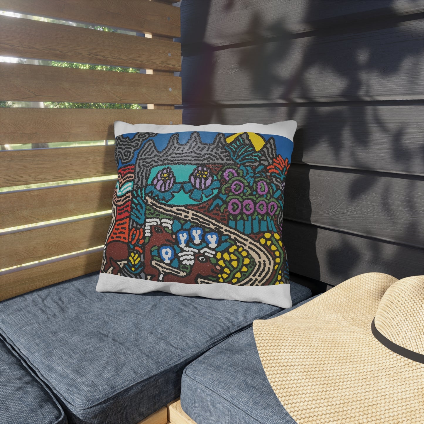 Going to the valley of hope and prosperity — Outdoor Pillow