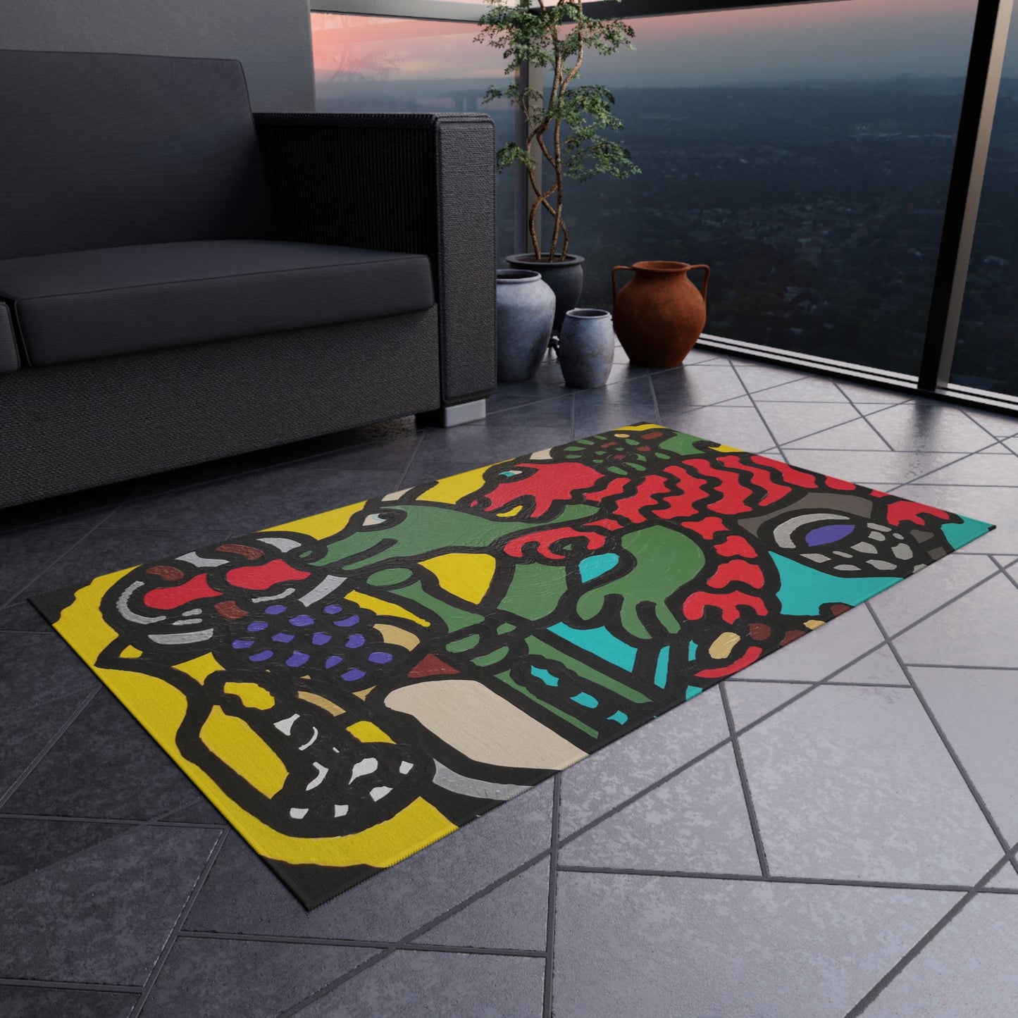 Enjoying our companionship — Outdoor Rug