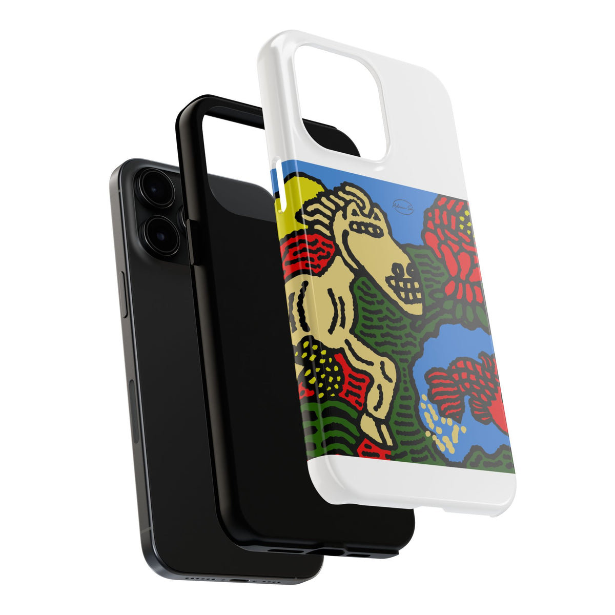 Galloping carefree through life Tough Phone Case