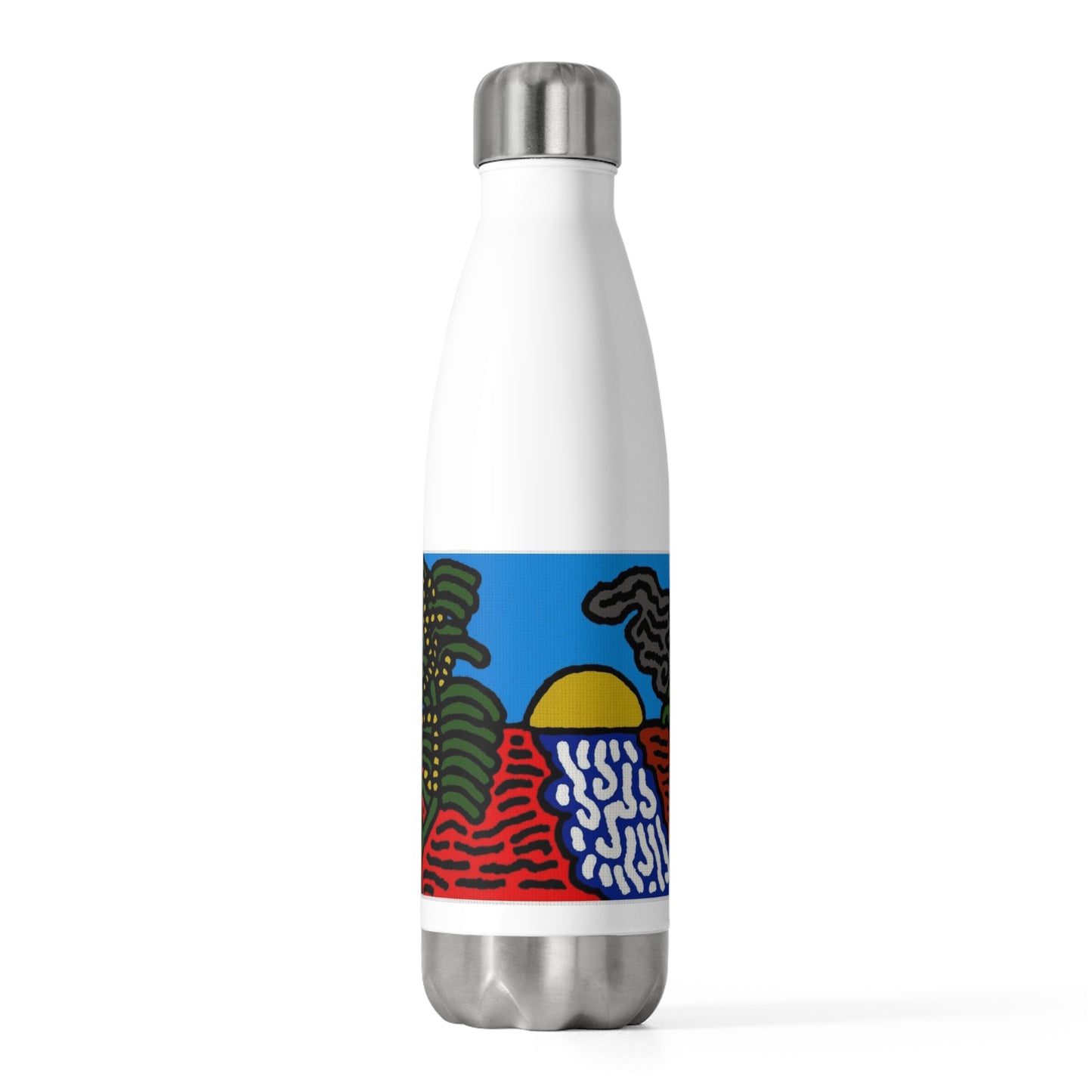 The river that joins the Australian wattle and Lebanese cedar tree in friendship Stainless Steel Water Bottle