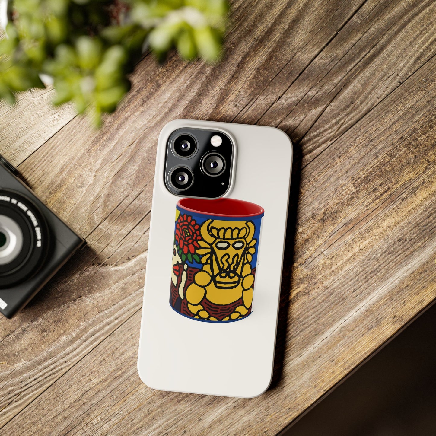 The warrior hailing the mighty golden dragon Slim Phone Case
