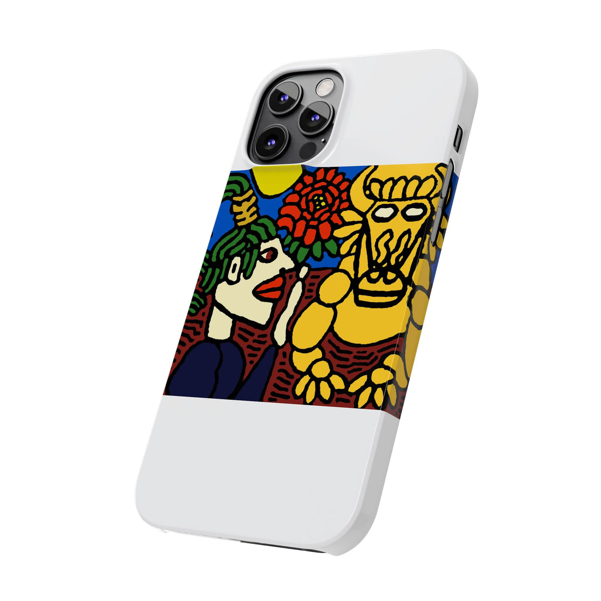 The warrior hailing the mighty golden dragon Slim Phone Case