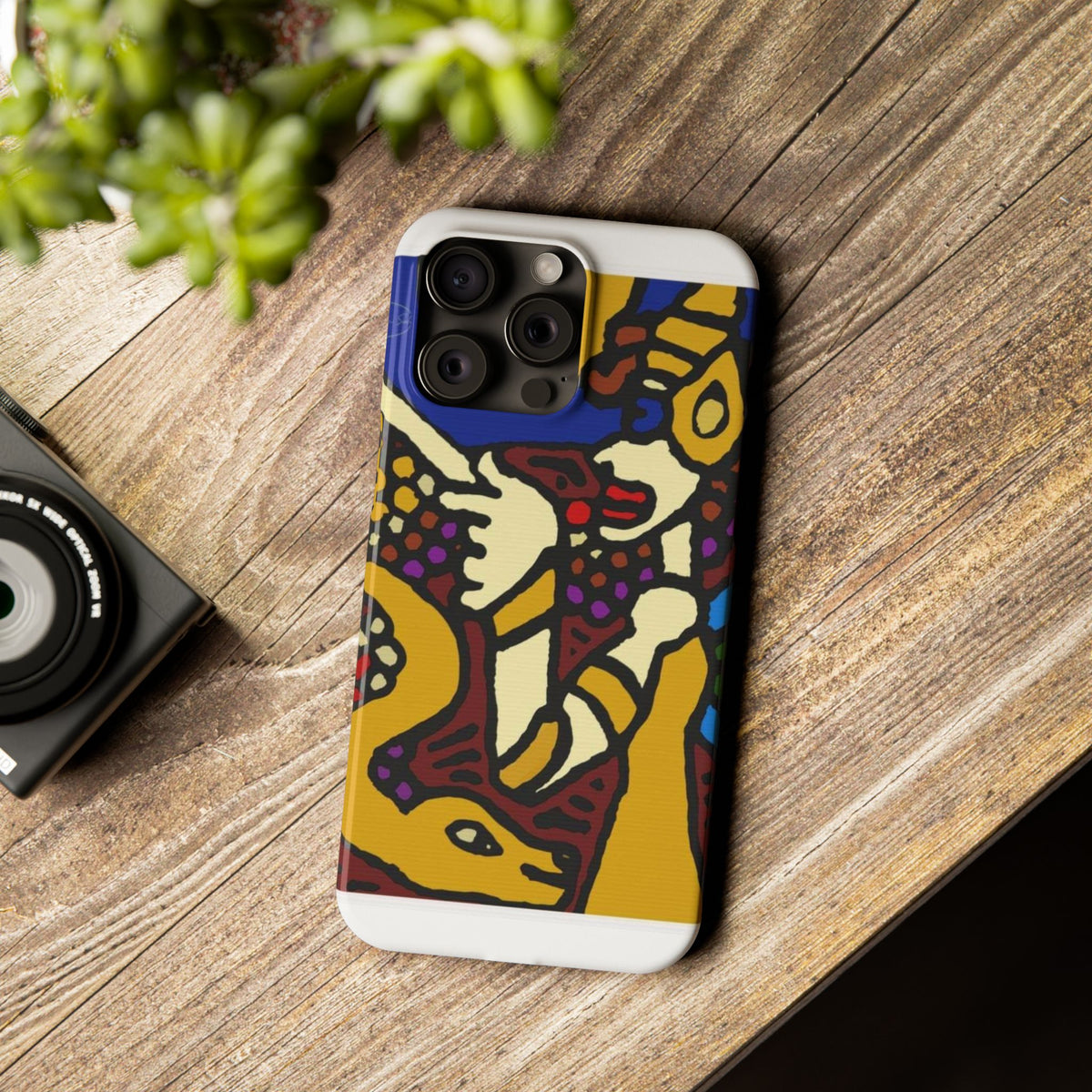 The golden snake being blessed by the fairy Slim Phone Case