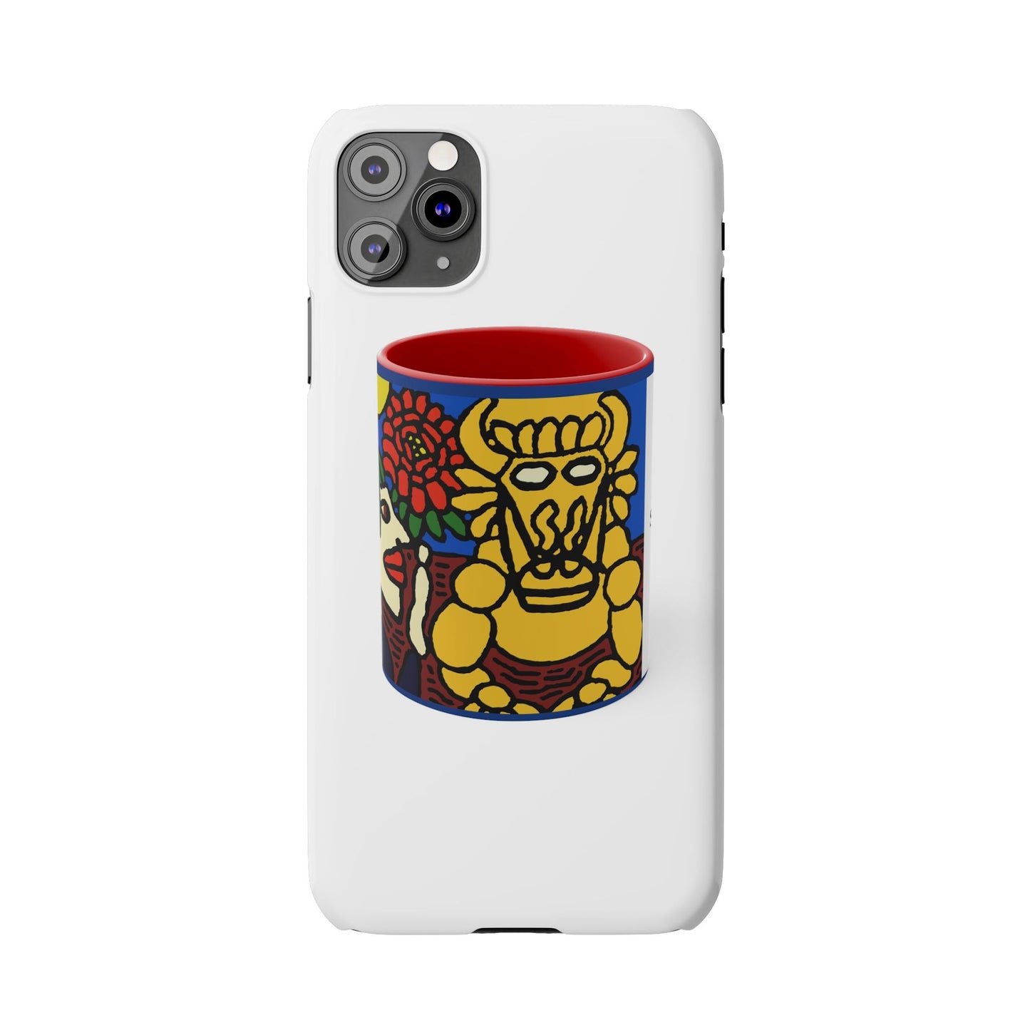 The warrior hailing the mighty golden dragon Slim Phone Case