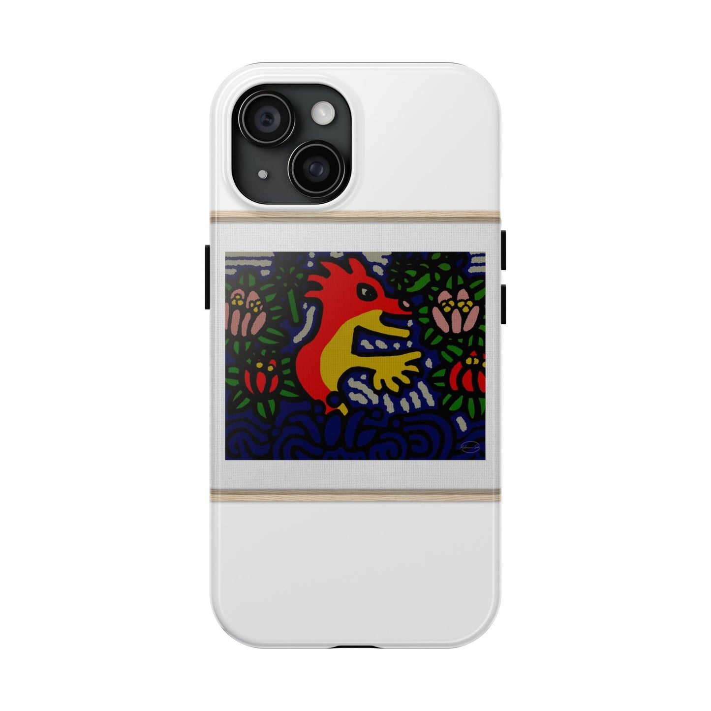 Breaking through the surface of a lotus pond Tough Phone Case