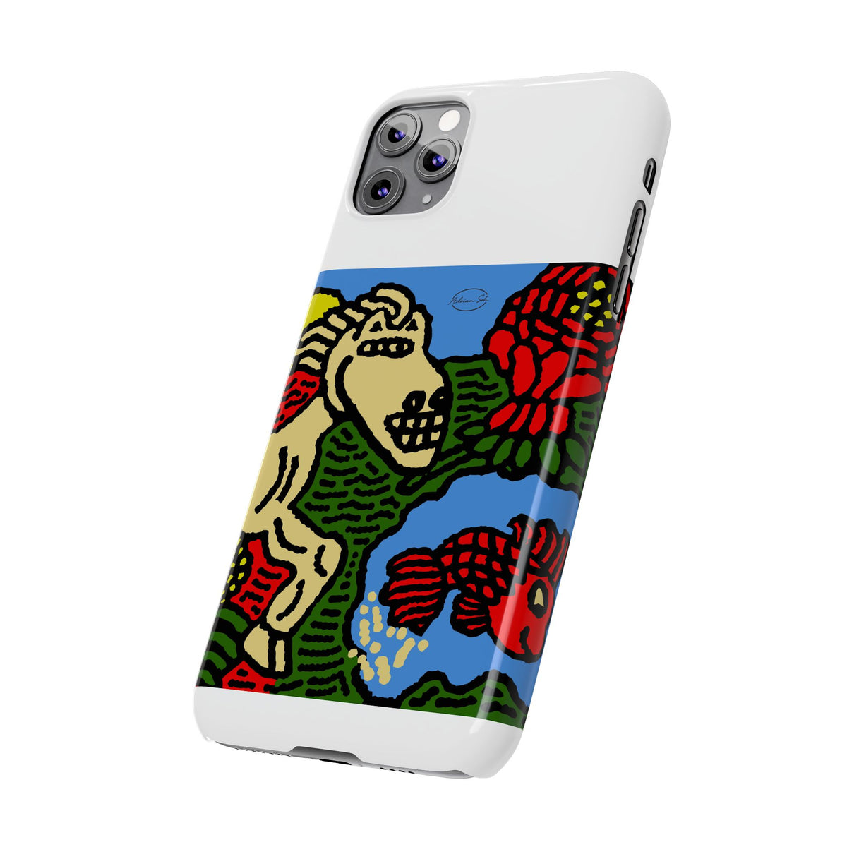 Galloping carefree through life Slim Phone Case