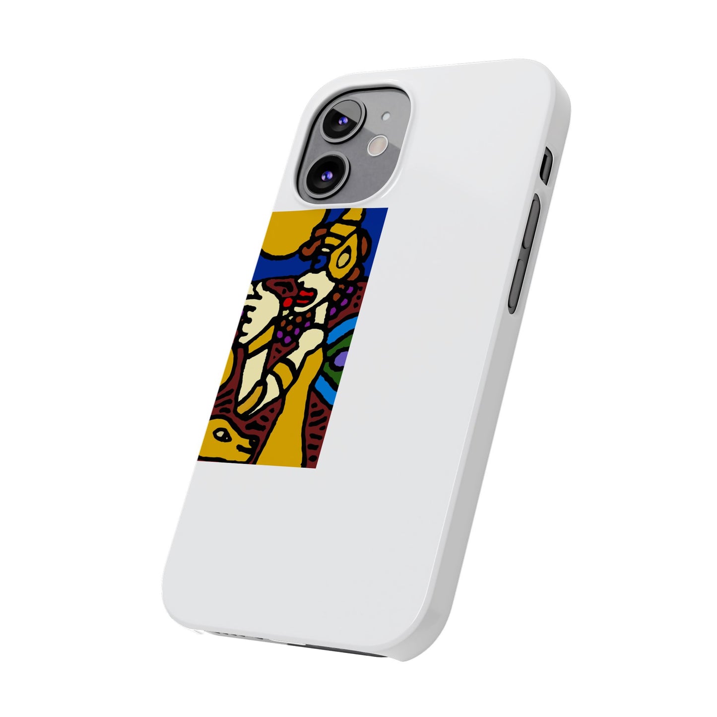 The golden snake being blessed by the fairy Slim Phone Case