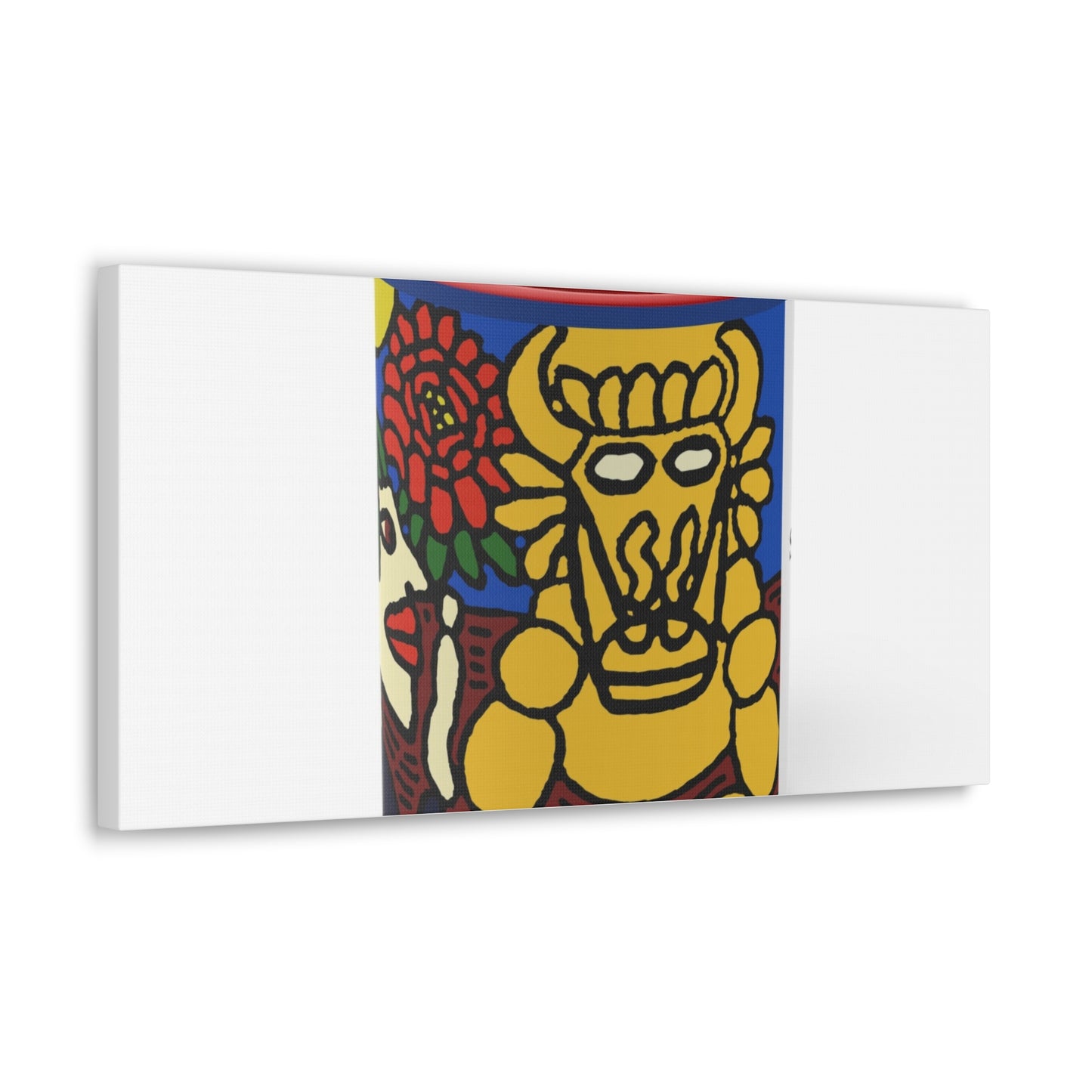 The warrior hailing the mighty golden dragon Canvas (Large)