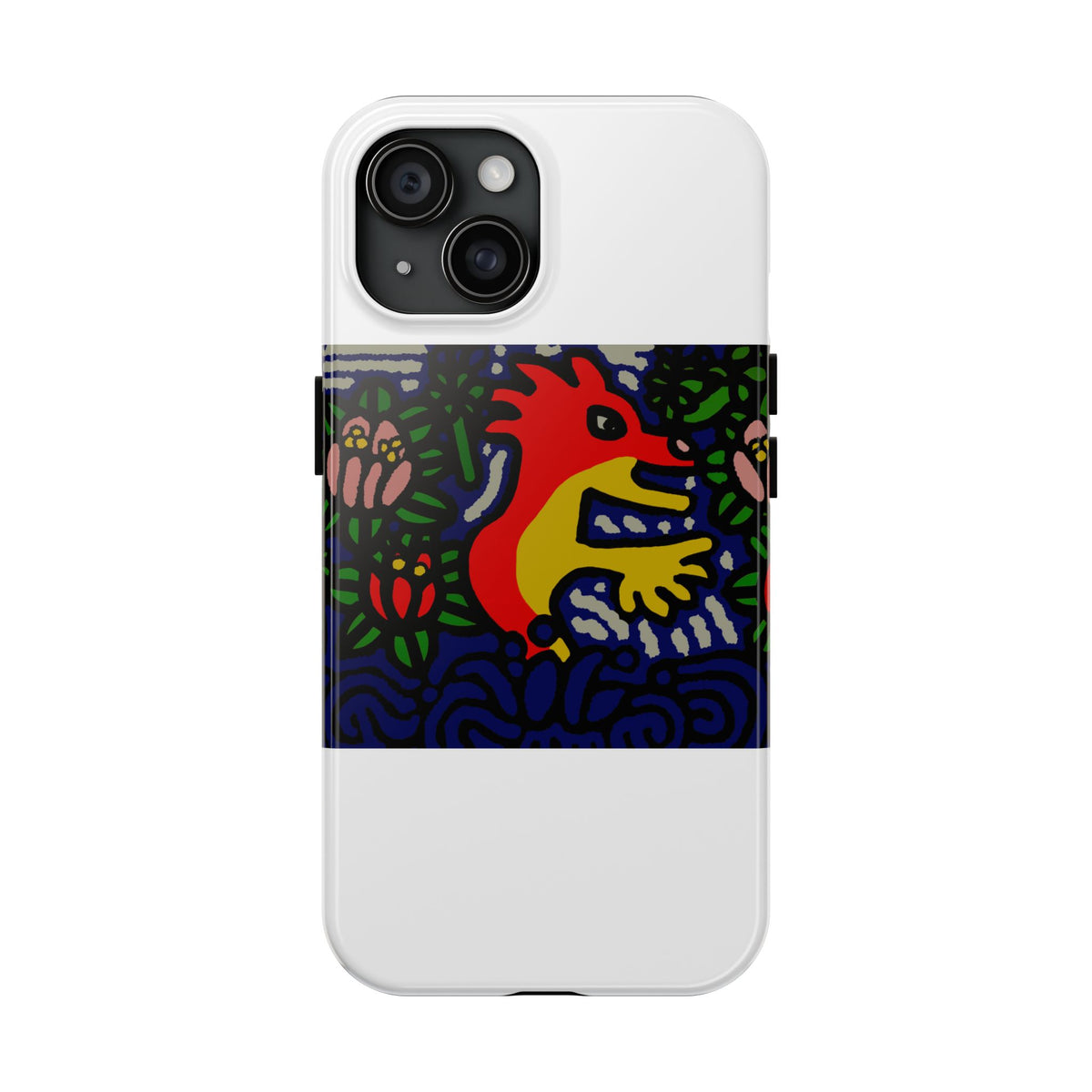 Breaking through the surface of a lotus pond Tough Phone Case