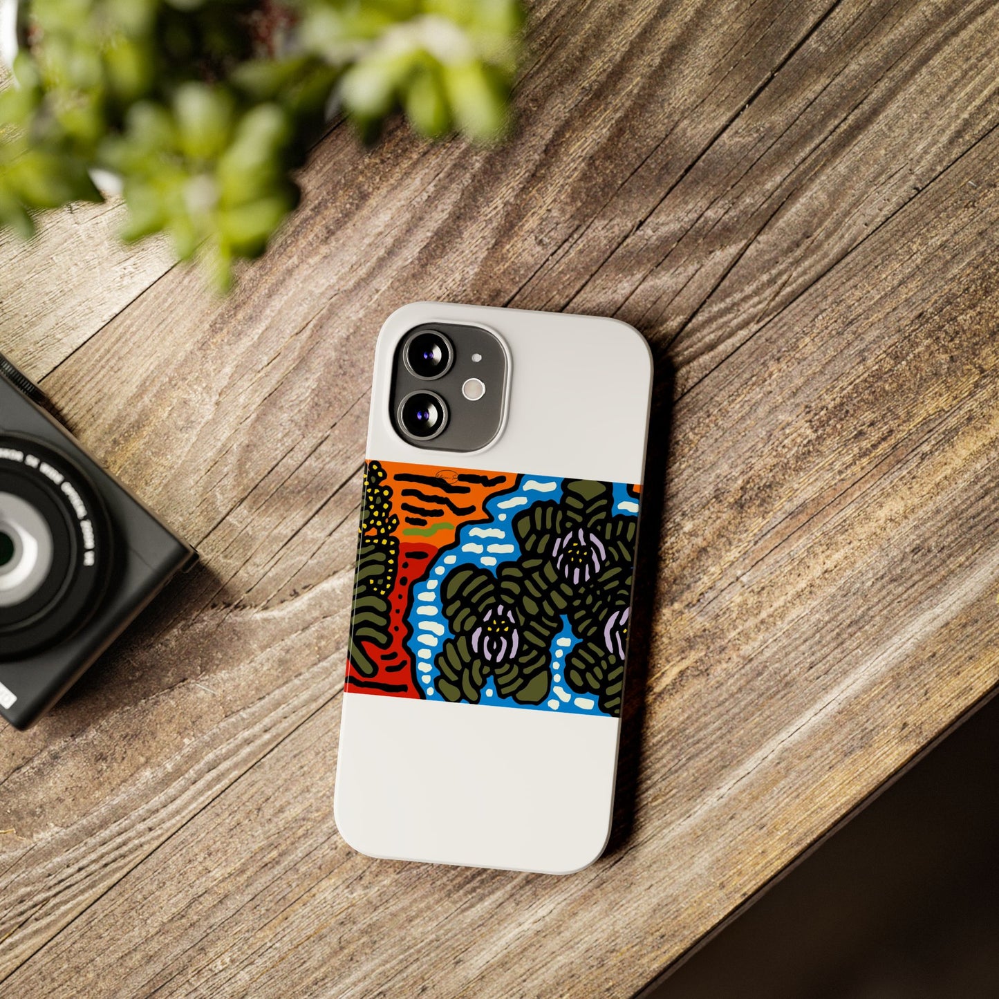 The Sri Lankan water lilies meets the Australian wattle Slim Phone Case
