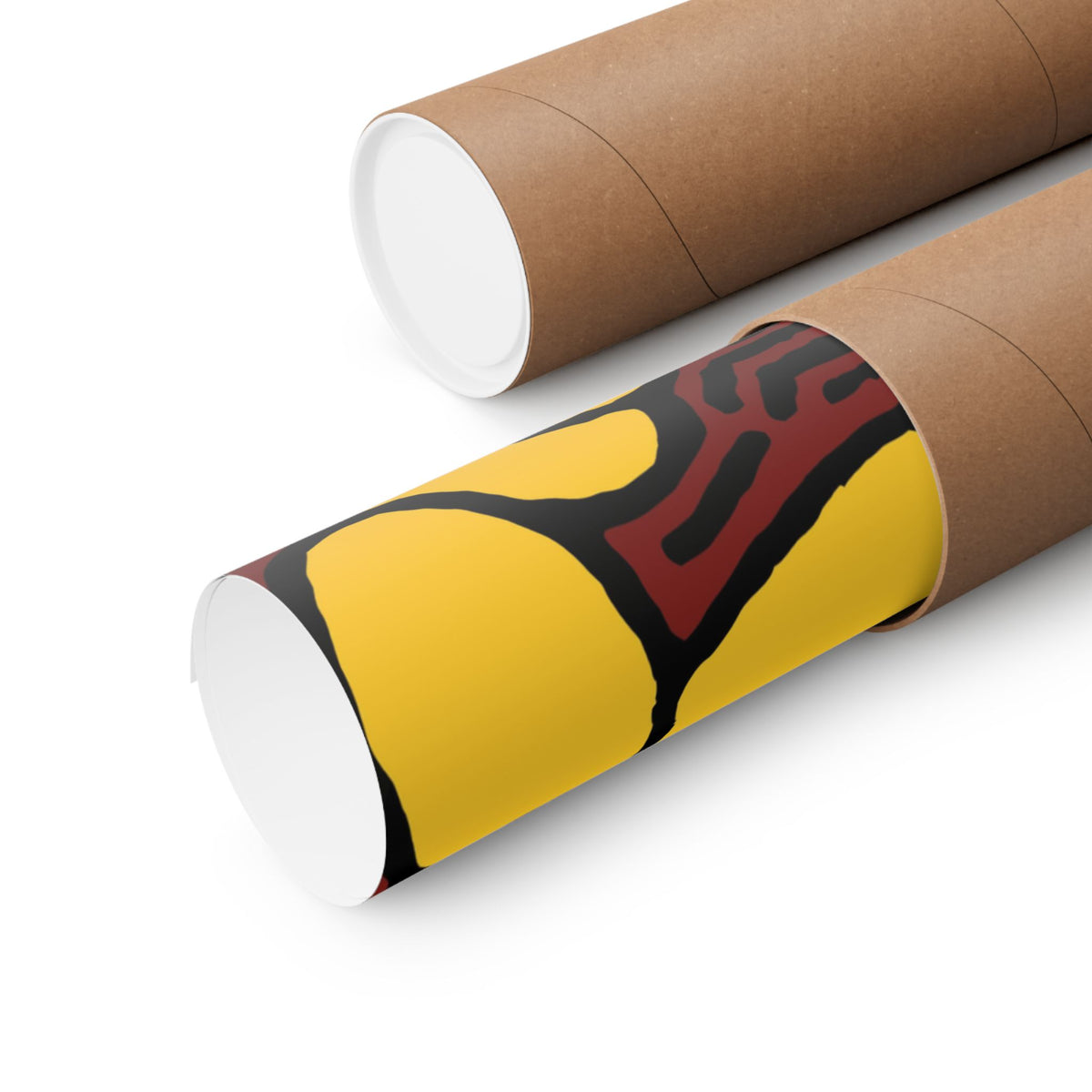 The warrior hailing the mighty golden dragon Matte Poster Horizontal (Small)