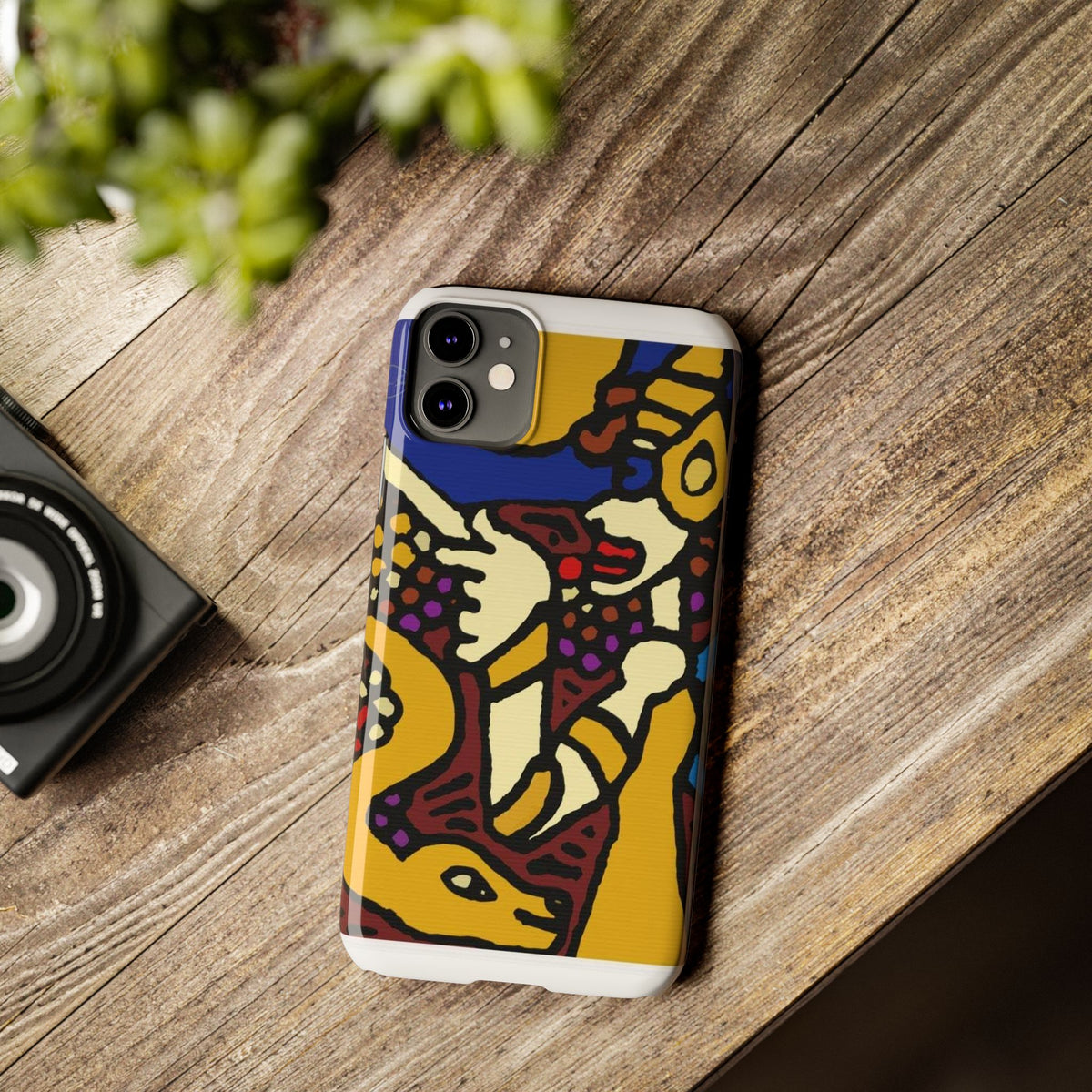 The golden snake being blessed by the fairy Slim Phone Case