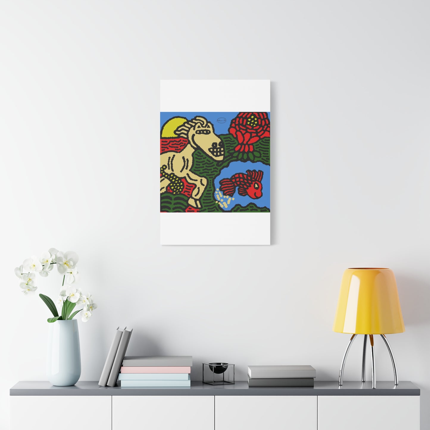 Galloping carefree through life Canvas (Large)