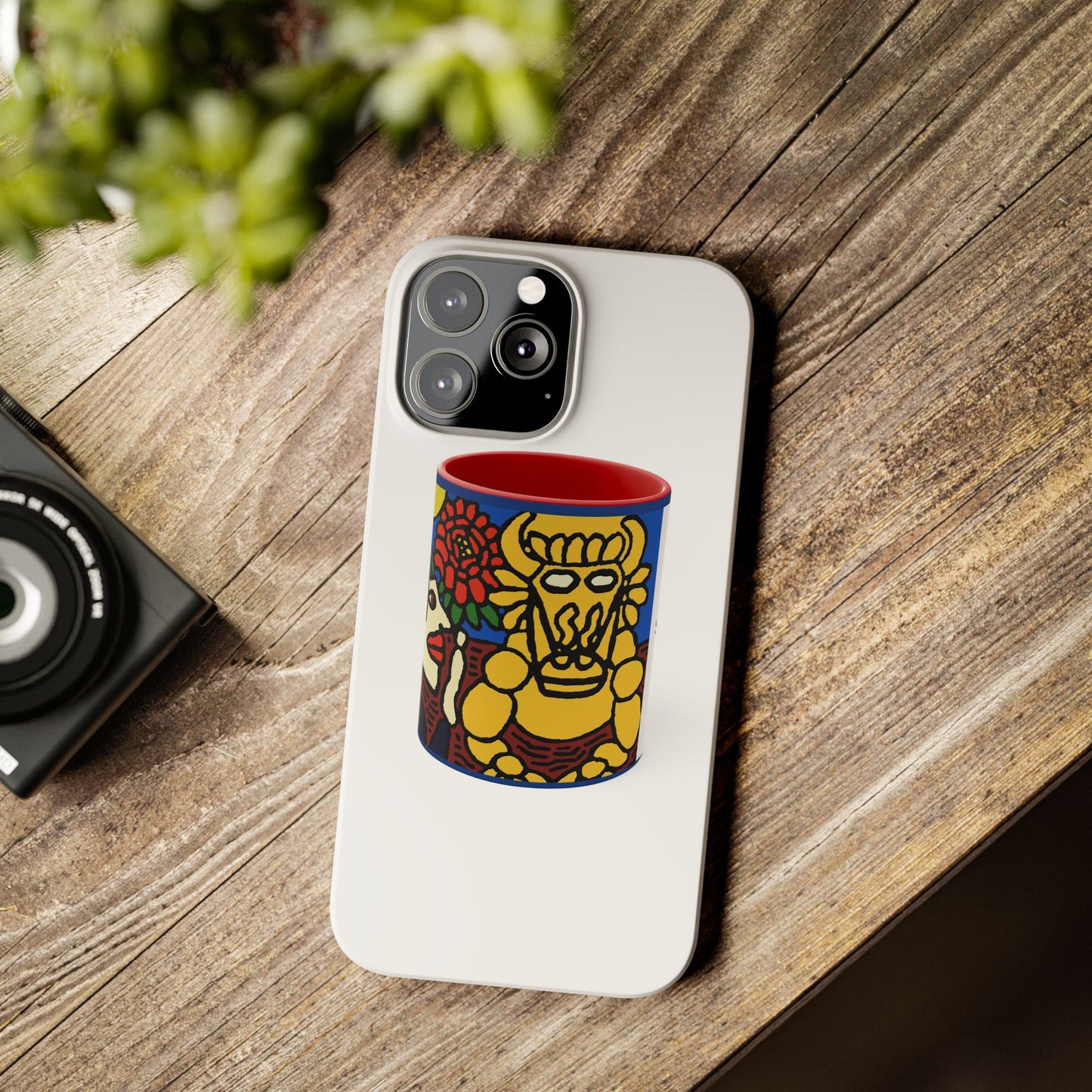 The warrior hailing the mighty golden dragon Slim Phone Case