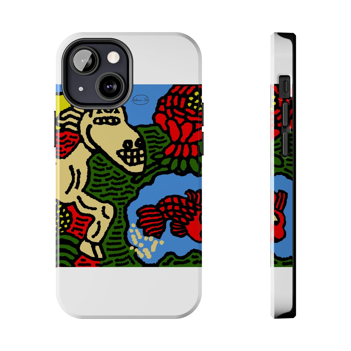 Galloping carefree through life Tough Phone Case