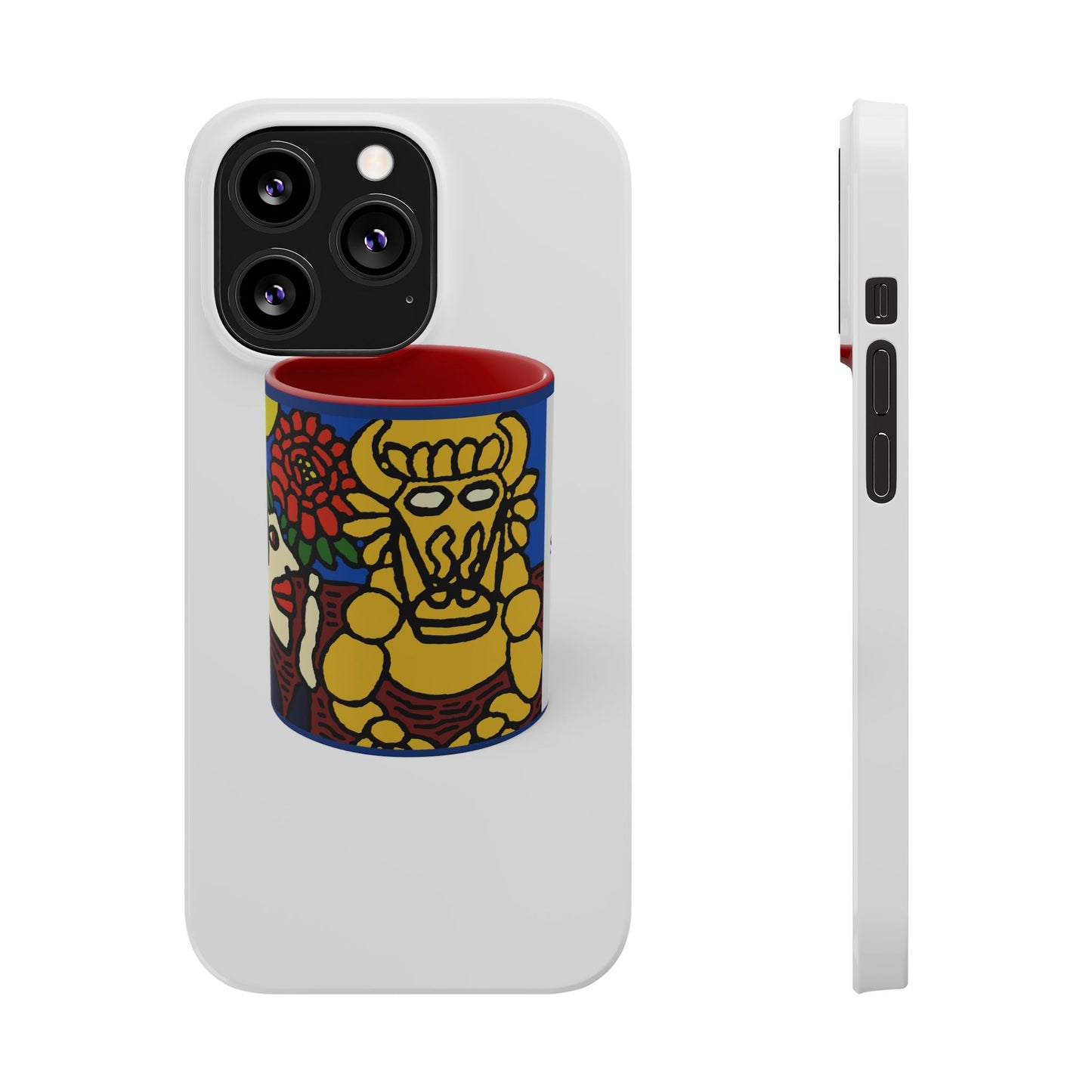 The warrior hailing the mighty golden dragon Slim Phone Case