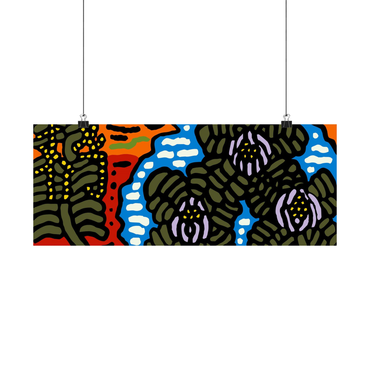 The Sri Lankan water lilies meets the Australian wattle Matte Poster Horizontal (Large)