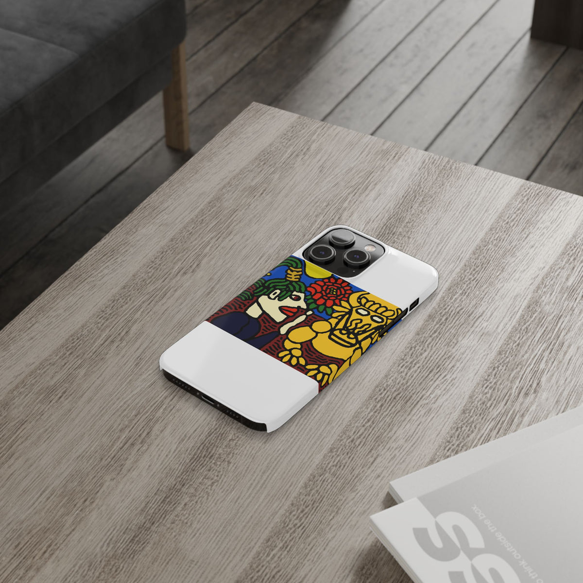 The warrior hailing the mighty golden dragon Slim Phone Case