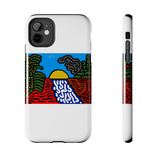 The river that joins the Australian wattle and Lebanese cedar tree in friendship Tough Phone Case