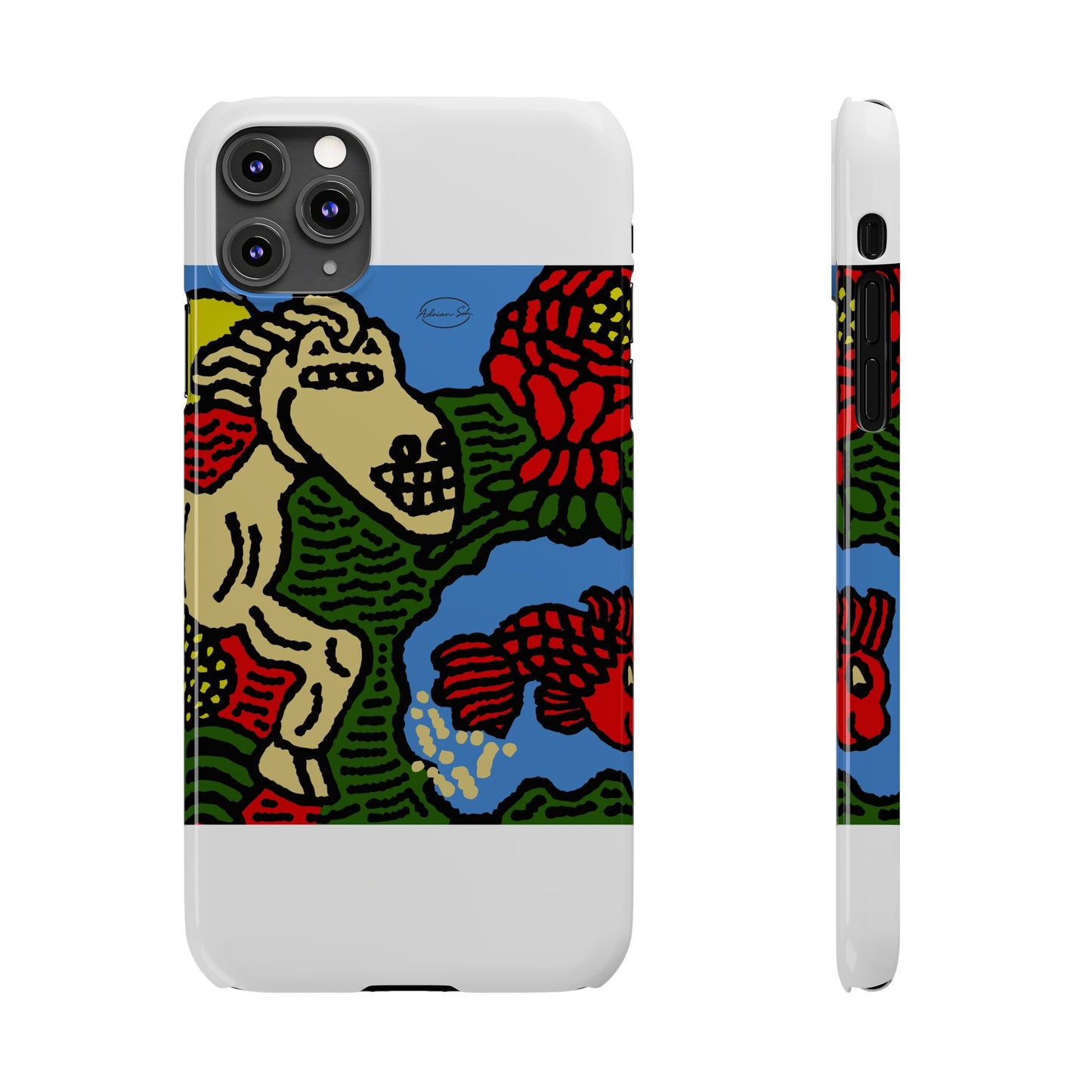 Galloping carefree through life Slim Phone Case