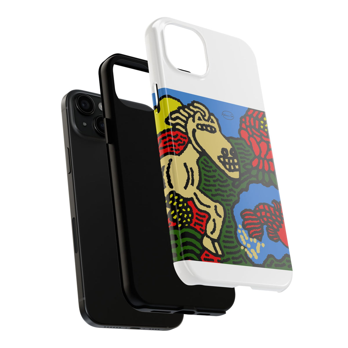 Galloping carefree through life Tough Phone Case