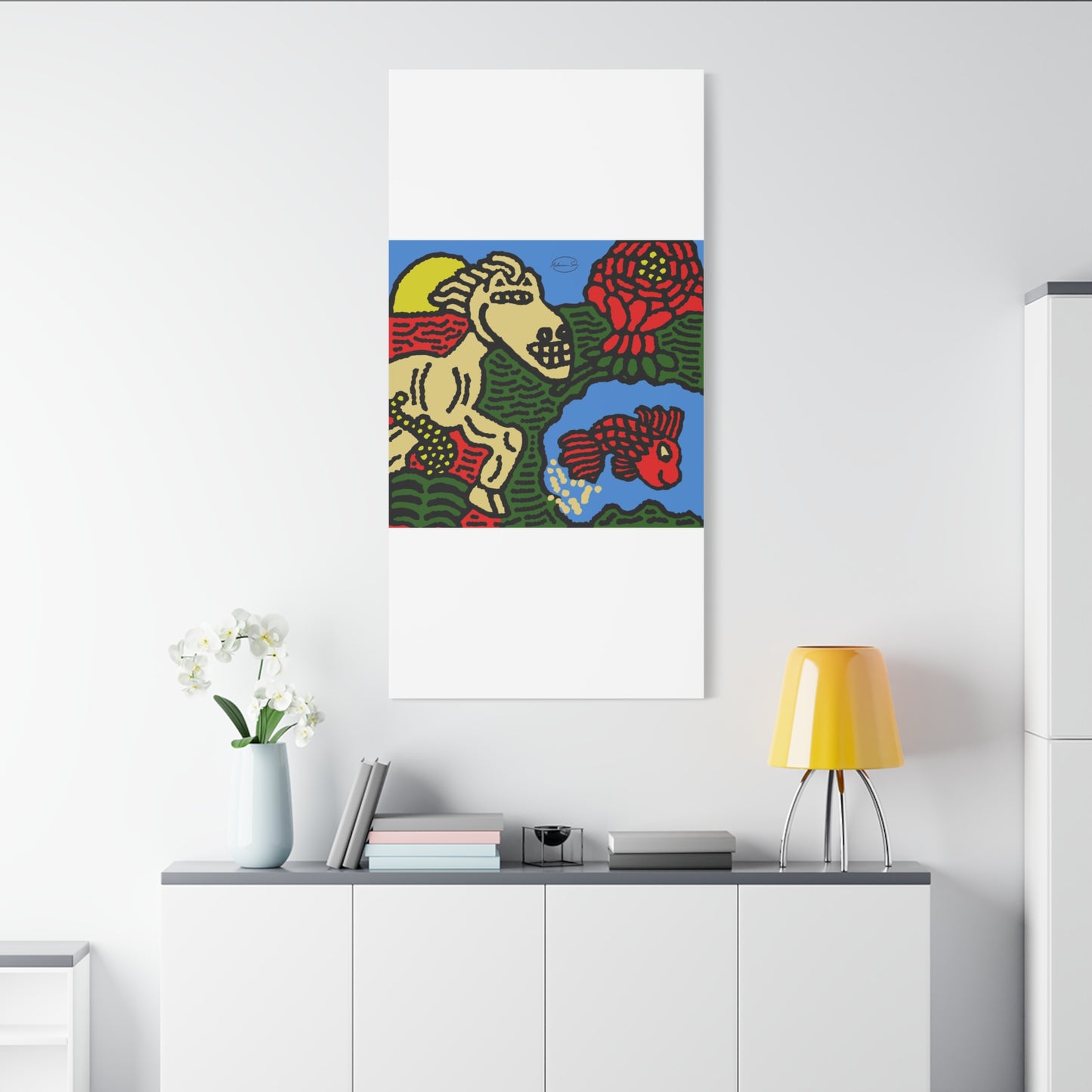 Galloping carefree through life Canvas (Small)